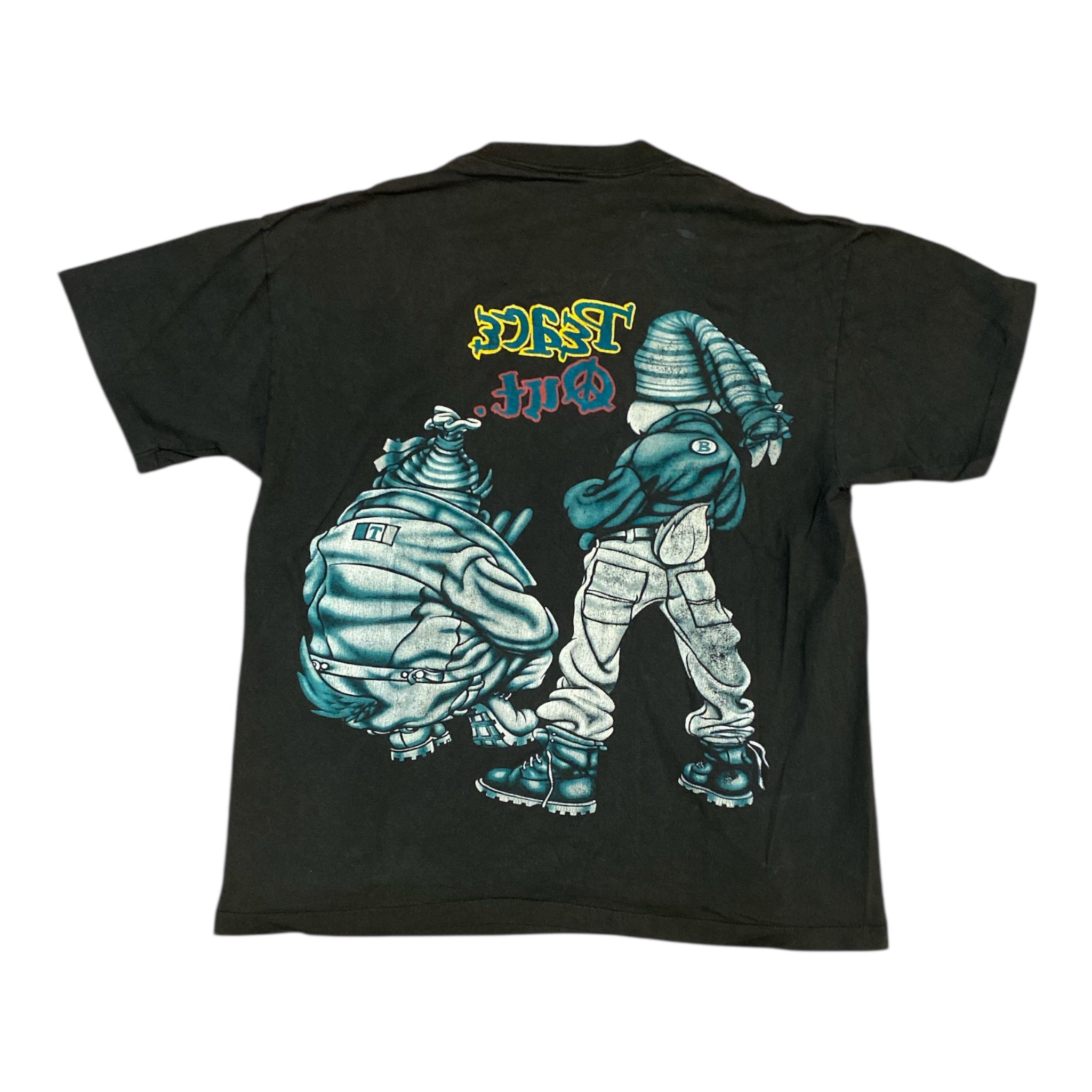 Vintage 1993 Peace Out Looney Tunes Black Tshirt