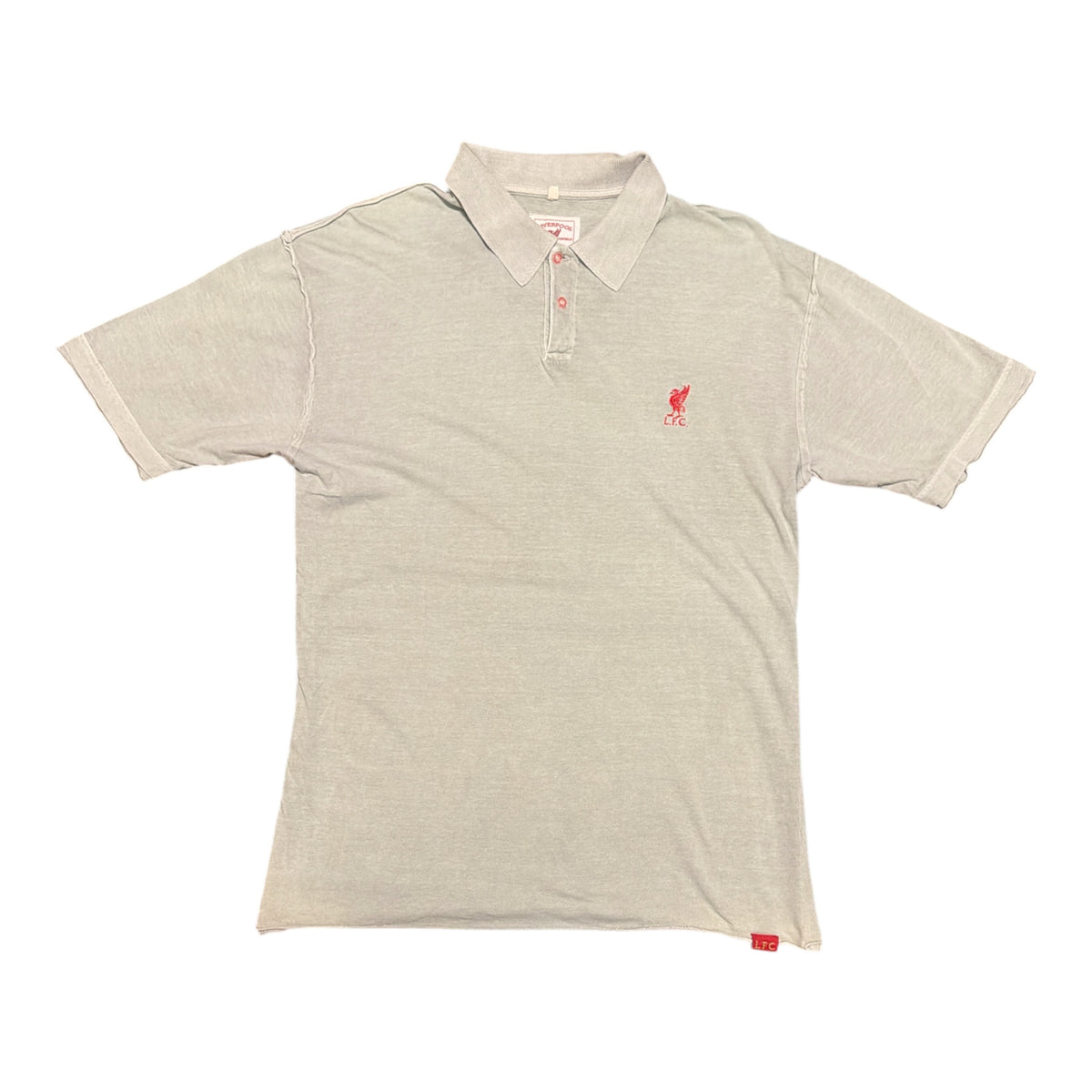 Liverpool FC Inside Out Washed Grey Polo Shirt