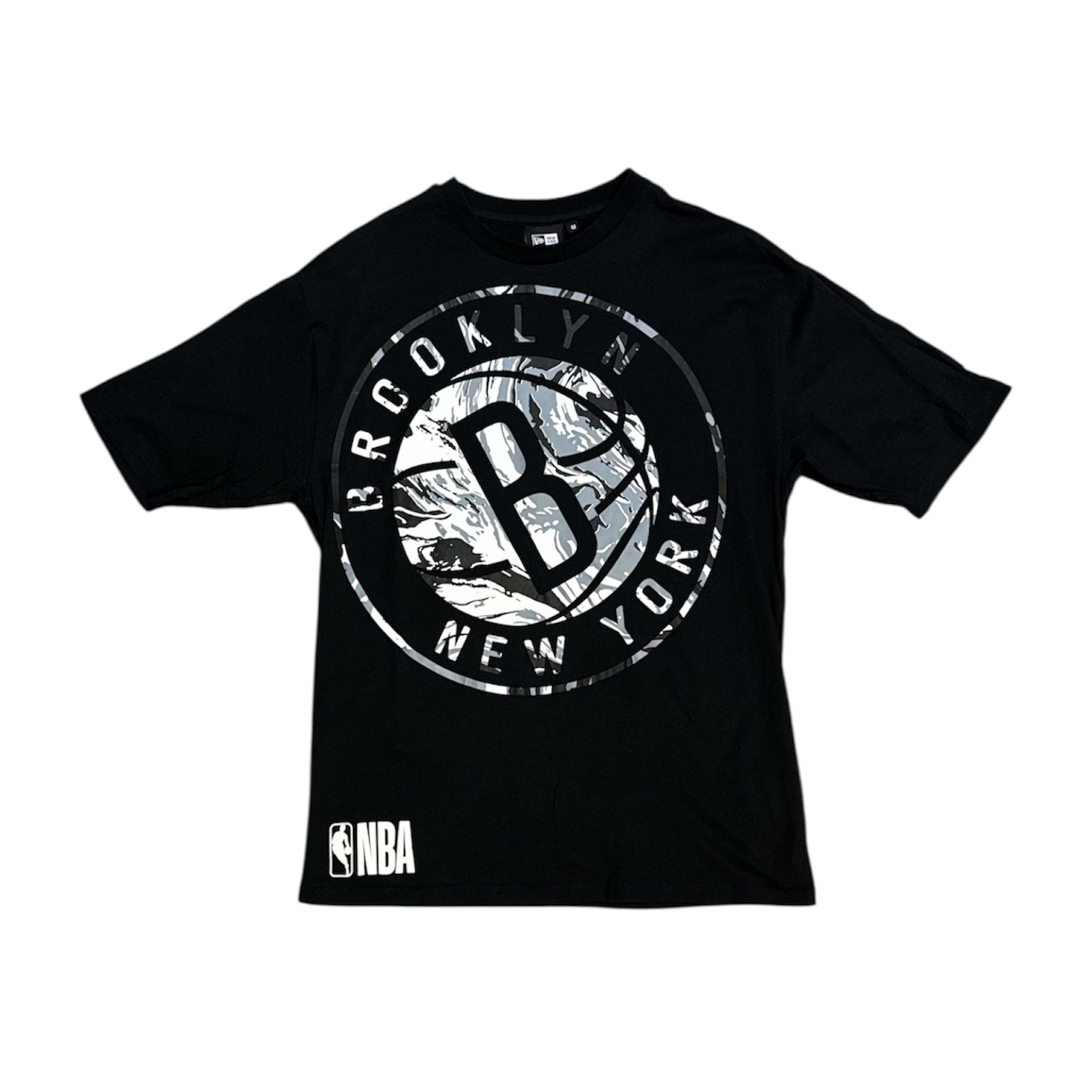 New Era Brooklyn Nets Large Logo Black Tshirt
