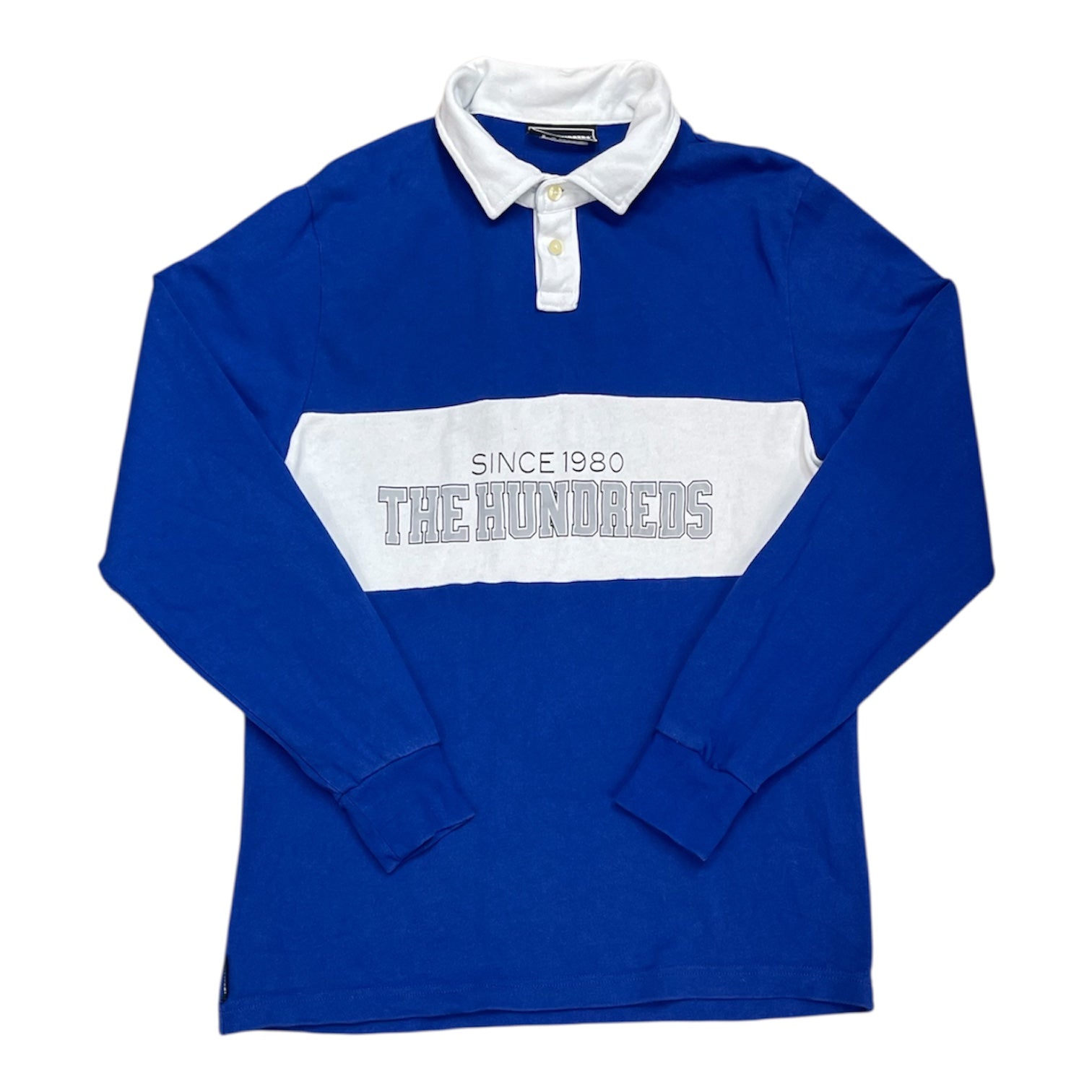 The Hundreds Blue White Polo Long Sleeve