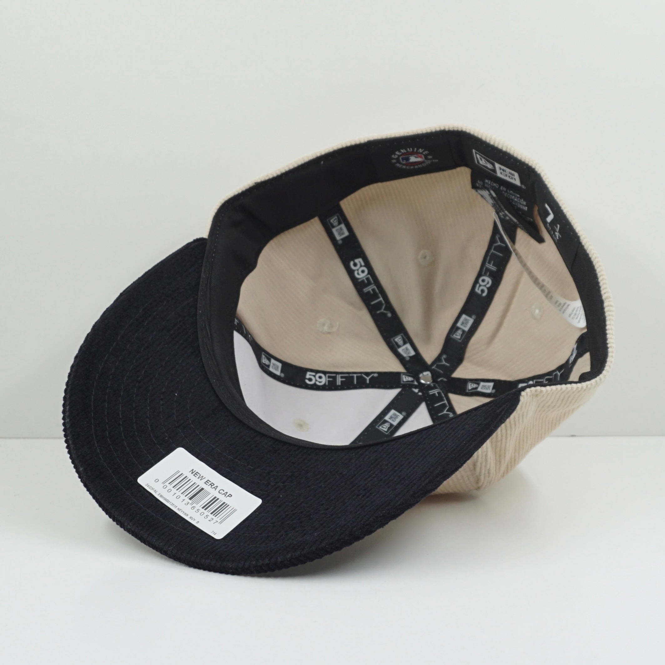 New Era New York Yankees Corduroy Beige Navy Fitted Cap