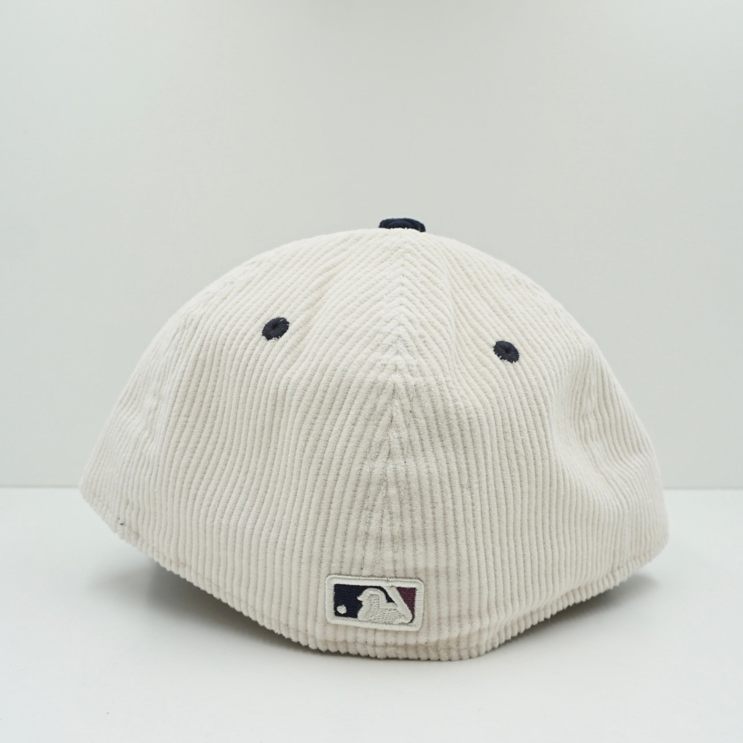 New Era Los Angeles Dodgers Corduroy Beige Navy Low Profile Fitted Cap