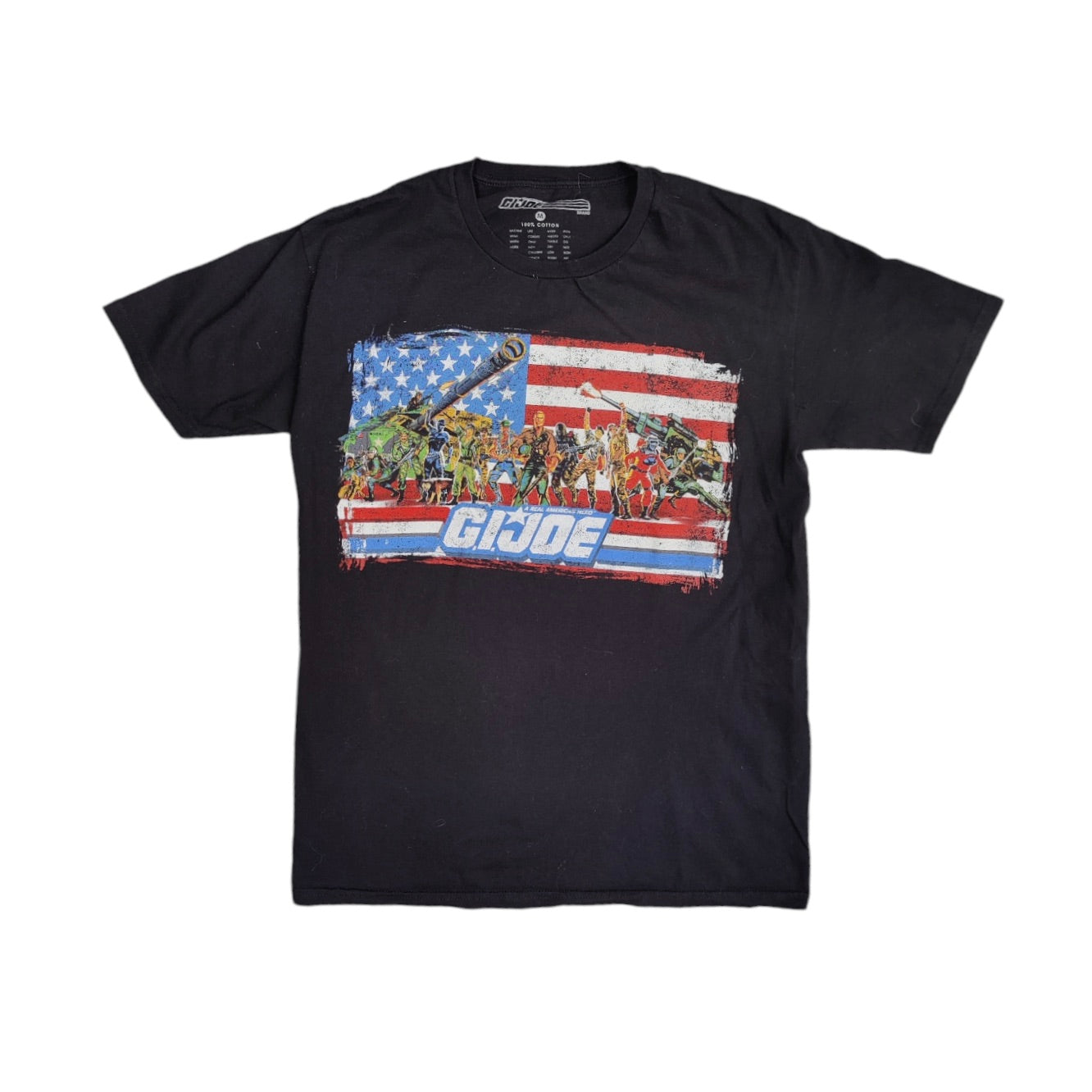 G.I.Joe A Real American Hero Flag Black Tshirt