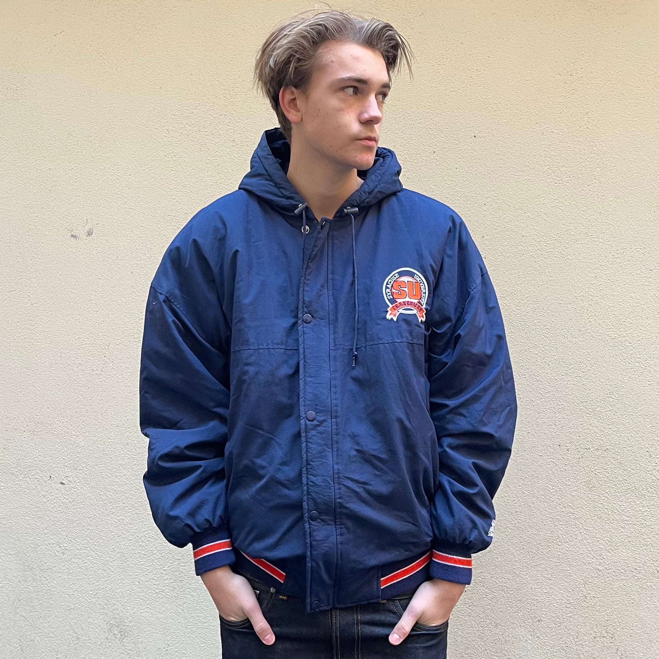 Vintage Starter Syracuse University Navy Jacket