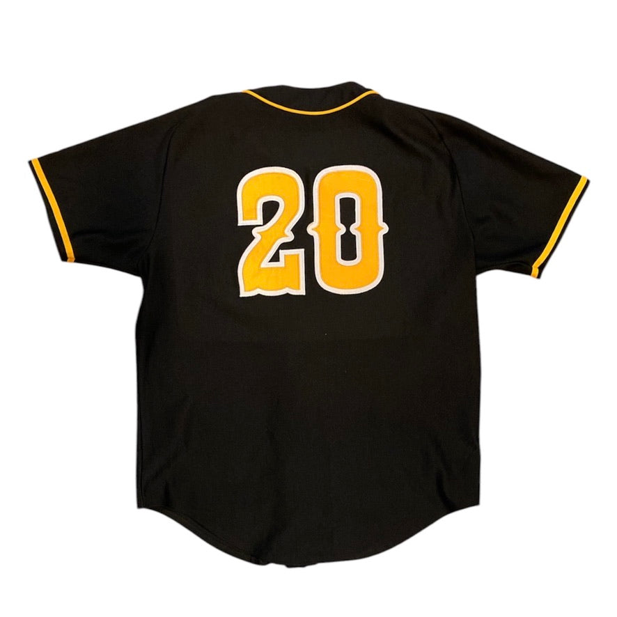 DeLong Bulldogs #20 Black Yellow Baseball Jersey