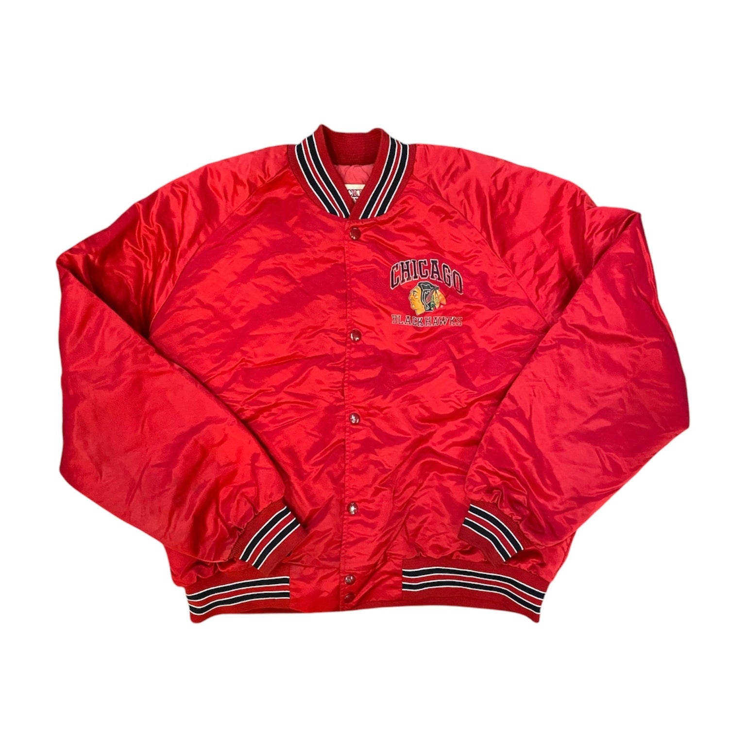 Locker Line Chicago Blackhawks Satin Varsity Jacket