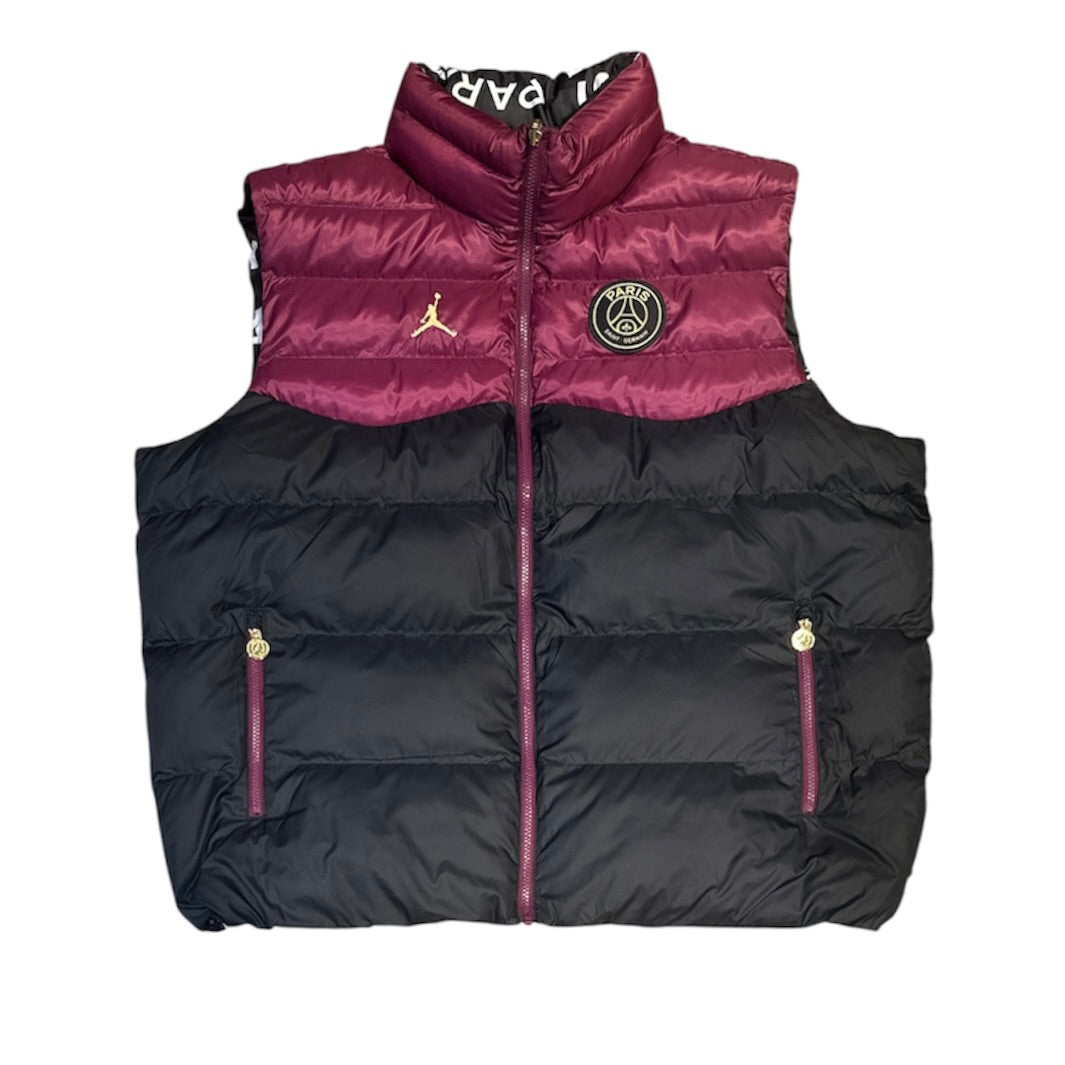 Jordan x Paris Saint-Germain Purple Black Reversible Puffer Vest