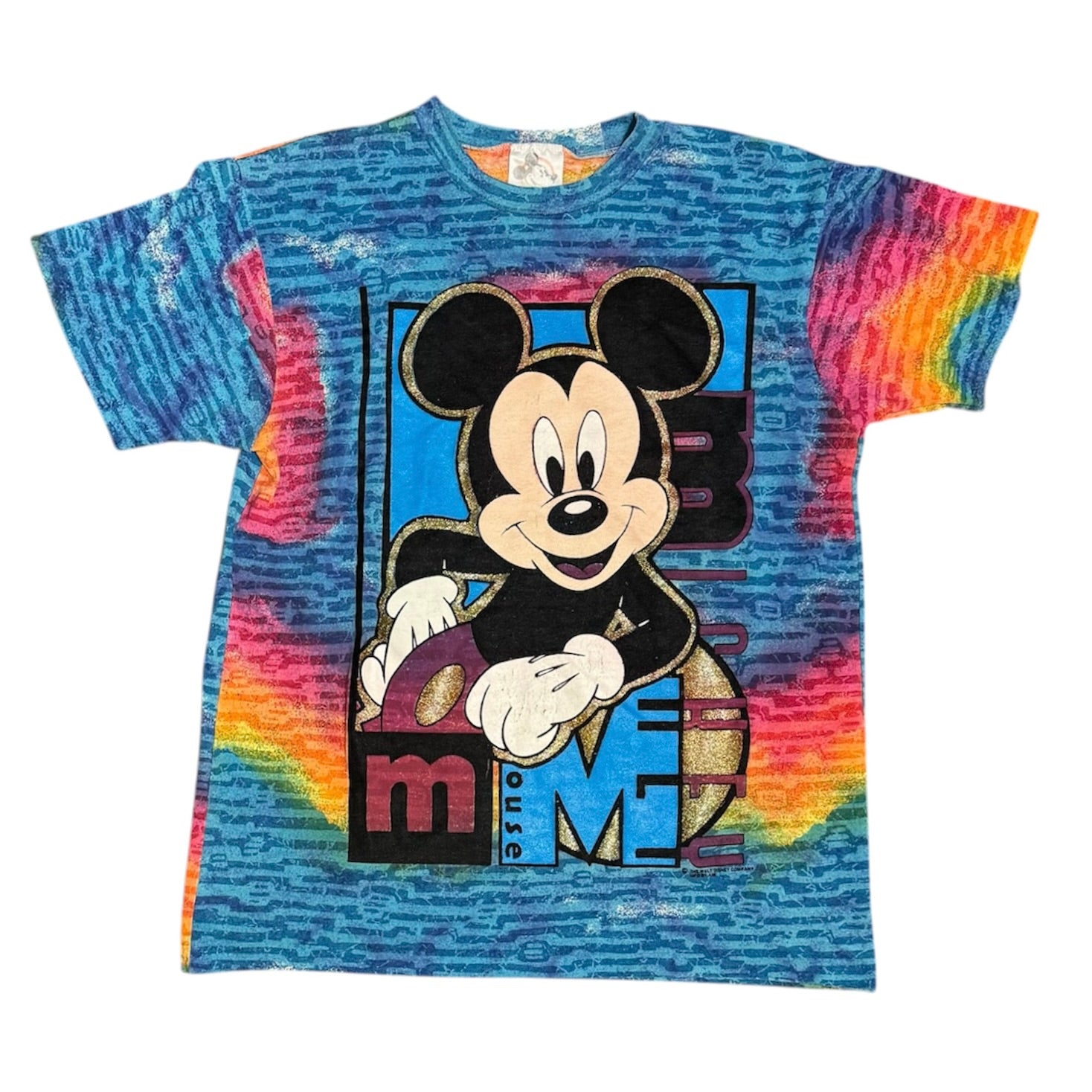 Disney Mickey Mouse Multicolored Gold Tshirt