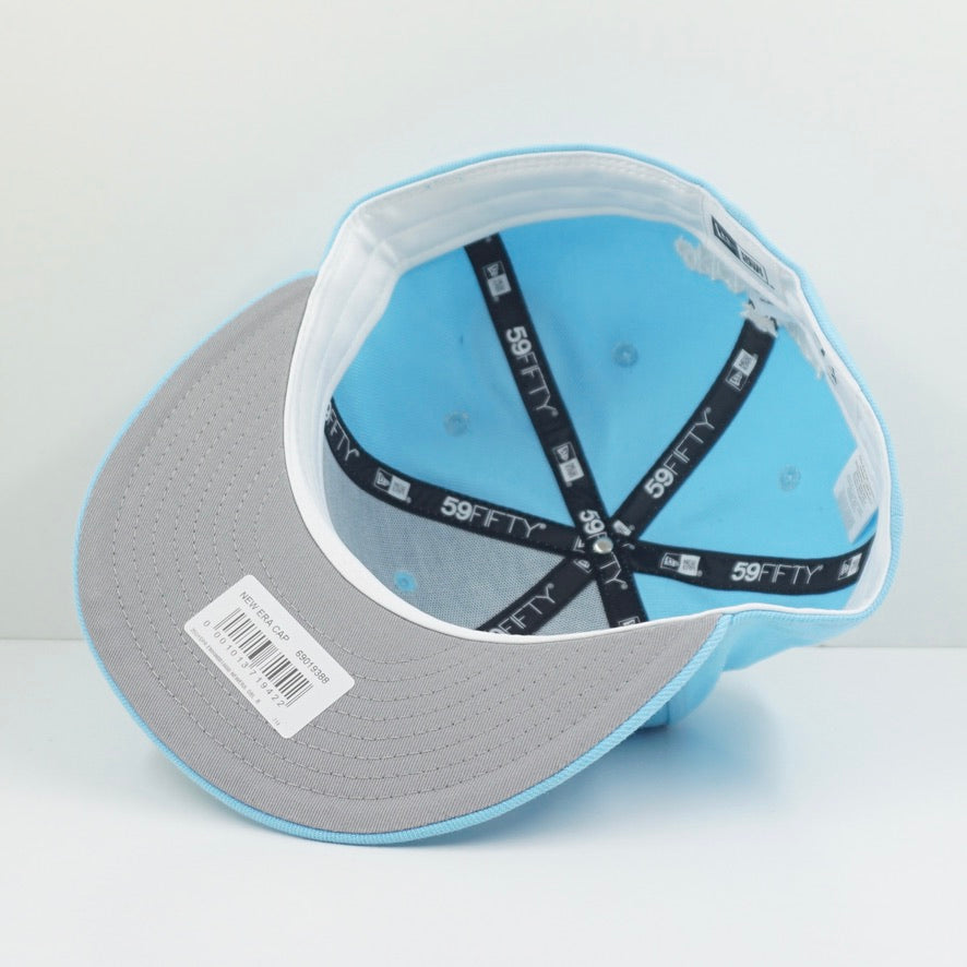New Era Graphic Baby Blue White Fitted Cap