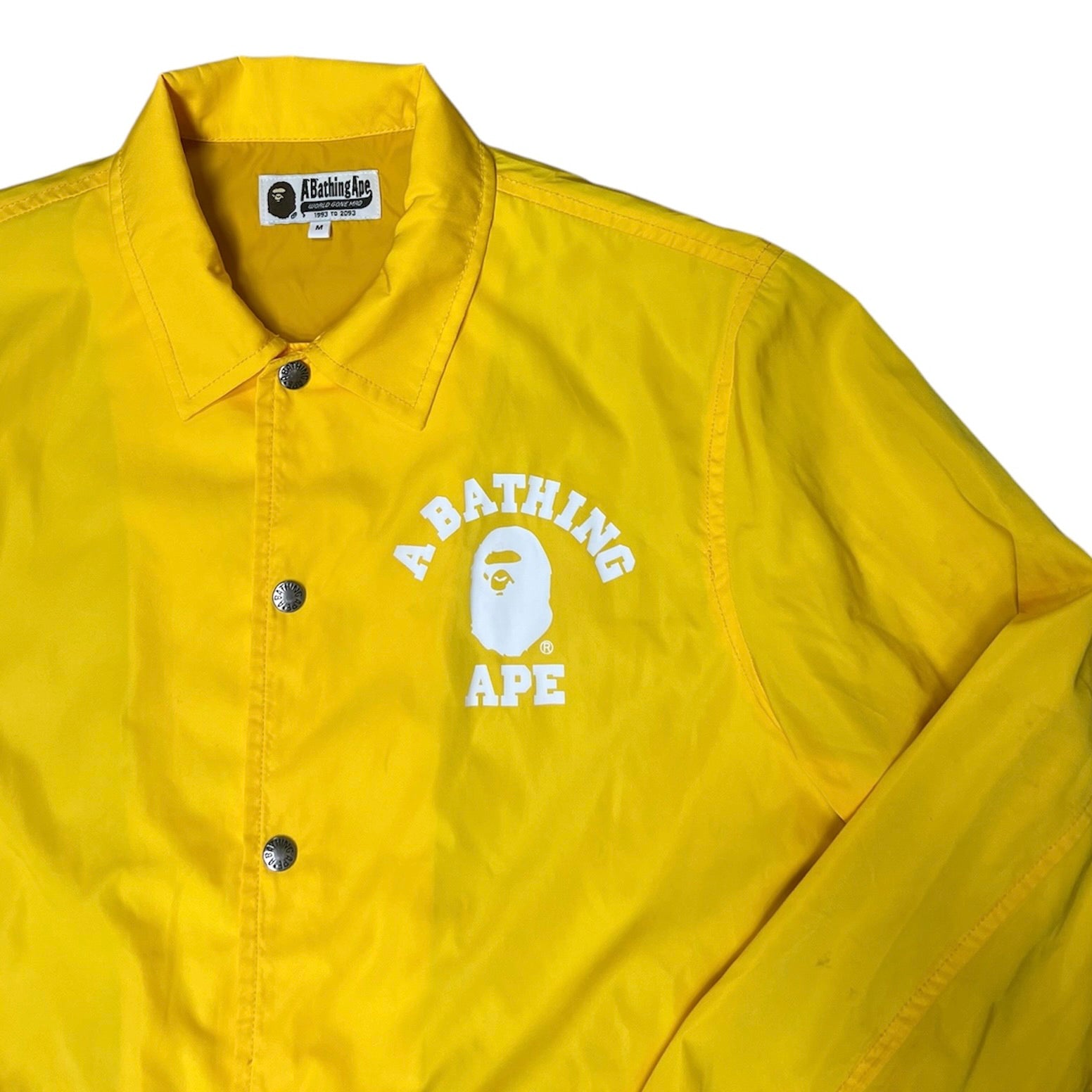 A Bathing Ape Yellow Coach College Jacket