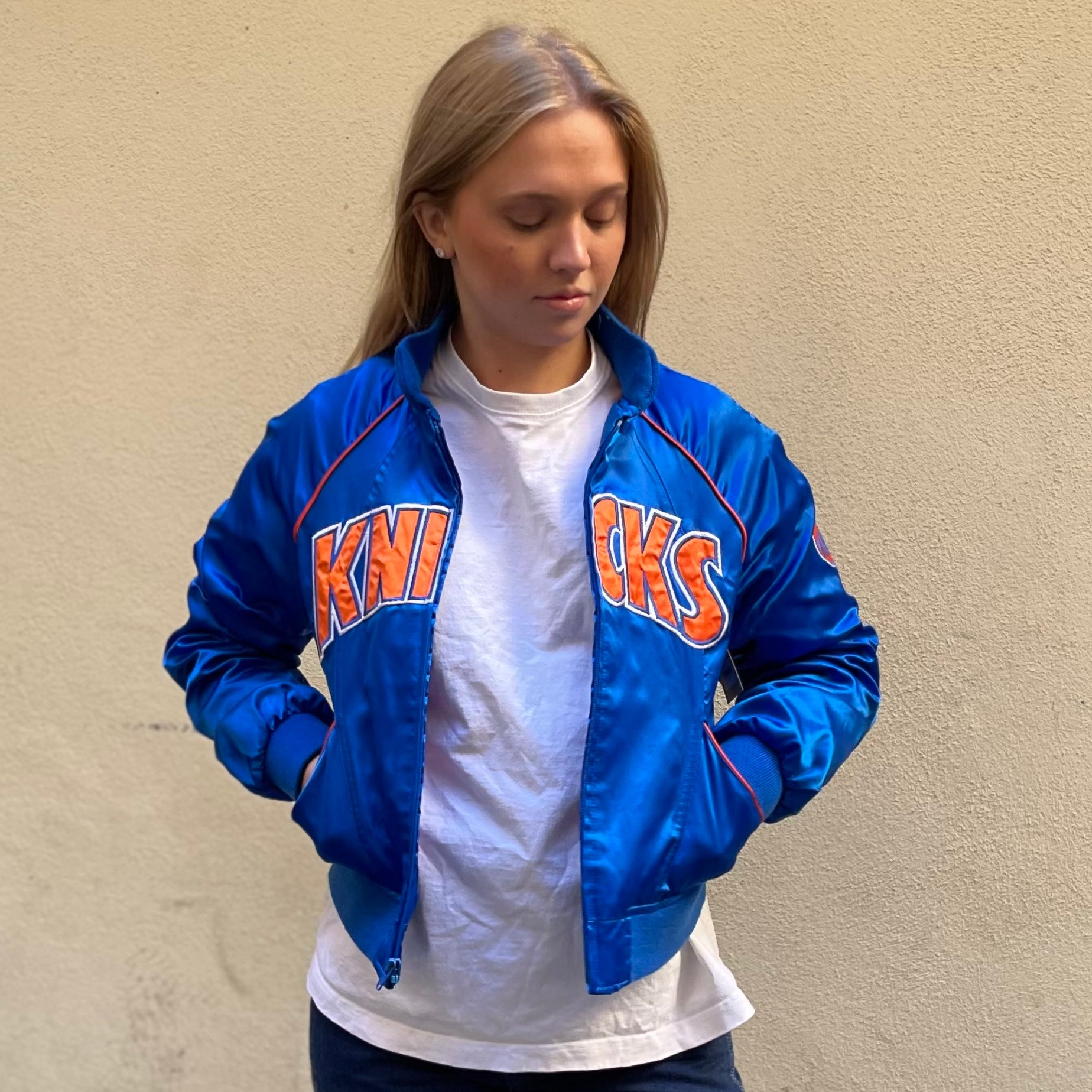 Hardwood Classics New York Knicks Satin Jacket (Youth)