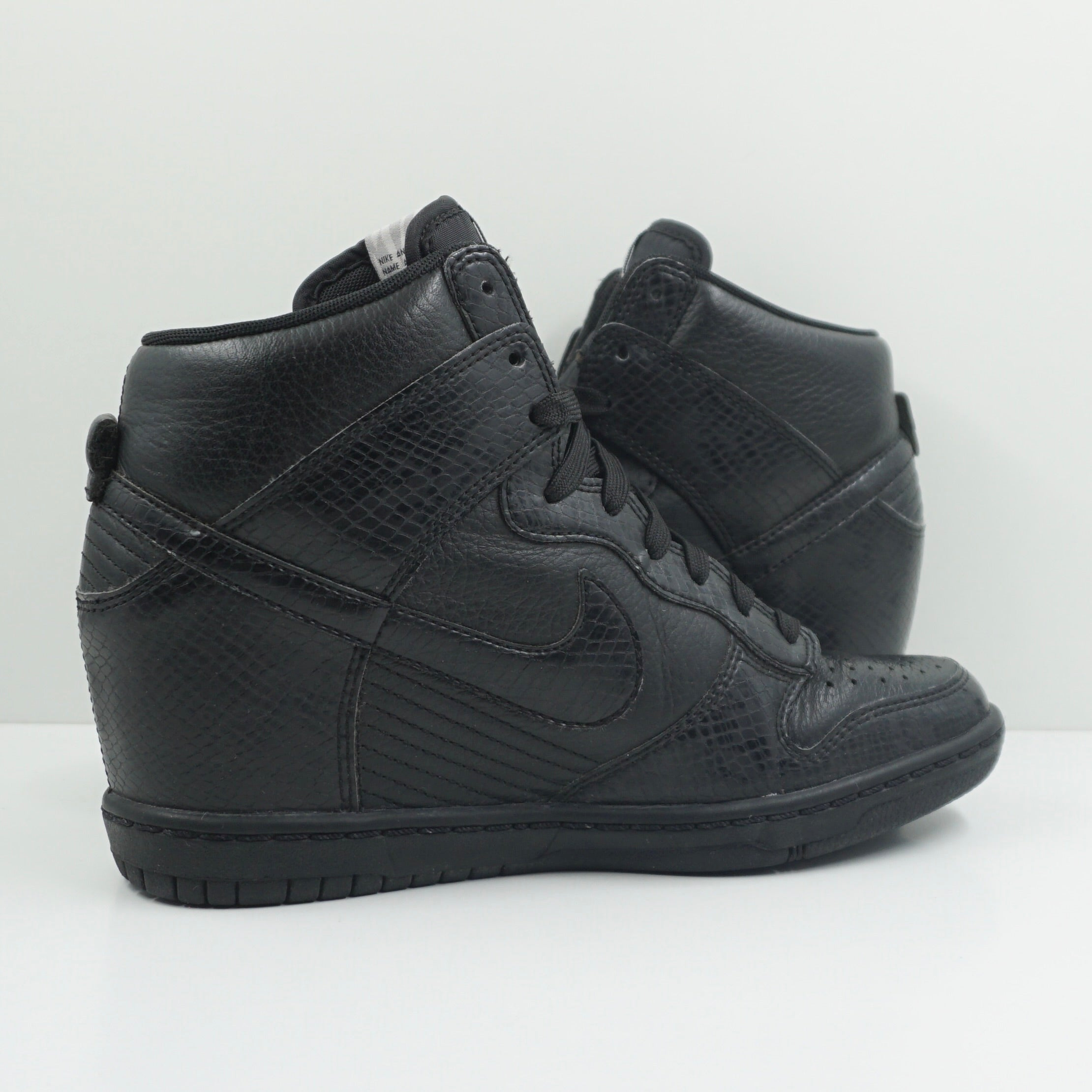 Nike Dunk High Sky Hi Black Leather Snake (W)