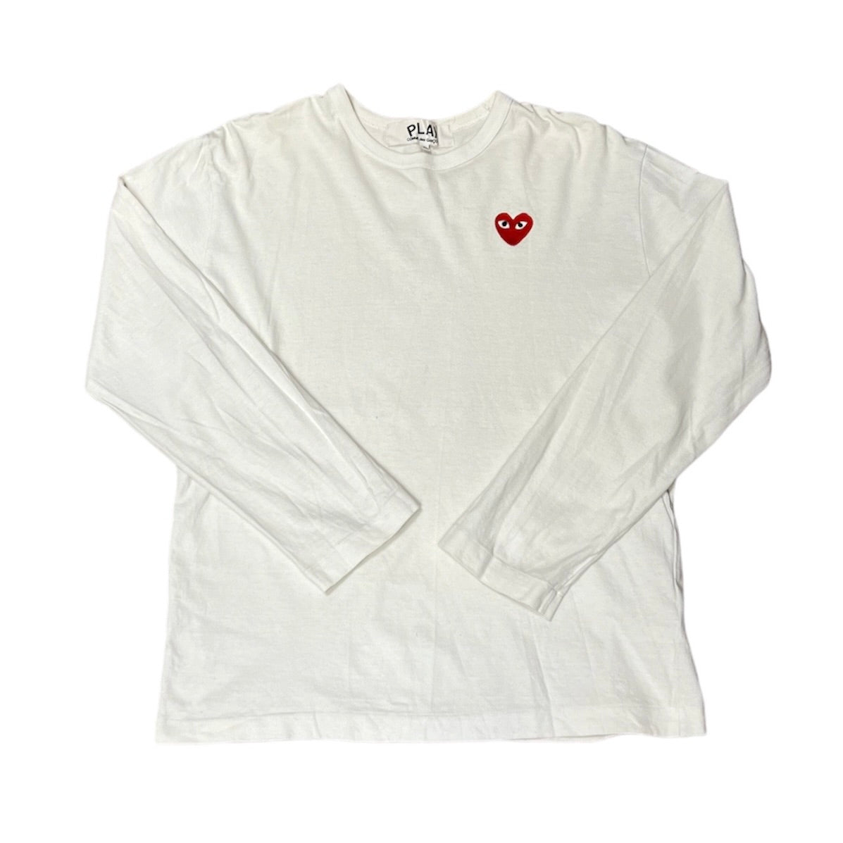 Comme des Garcons Play White Long Sleeve Tshirt
