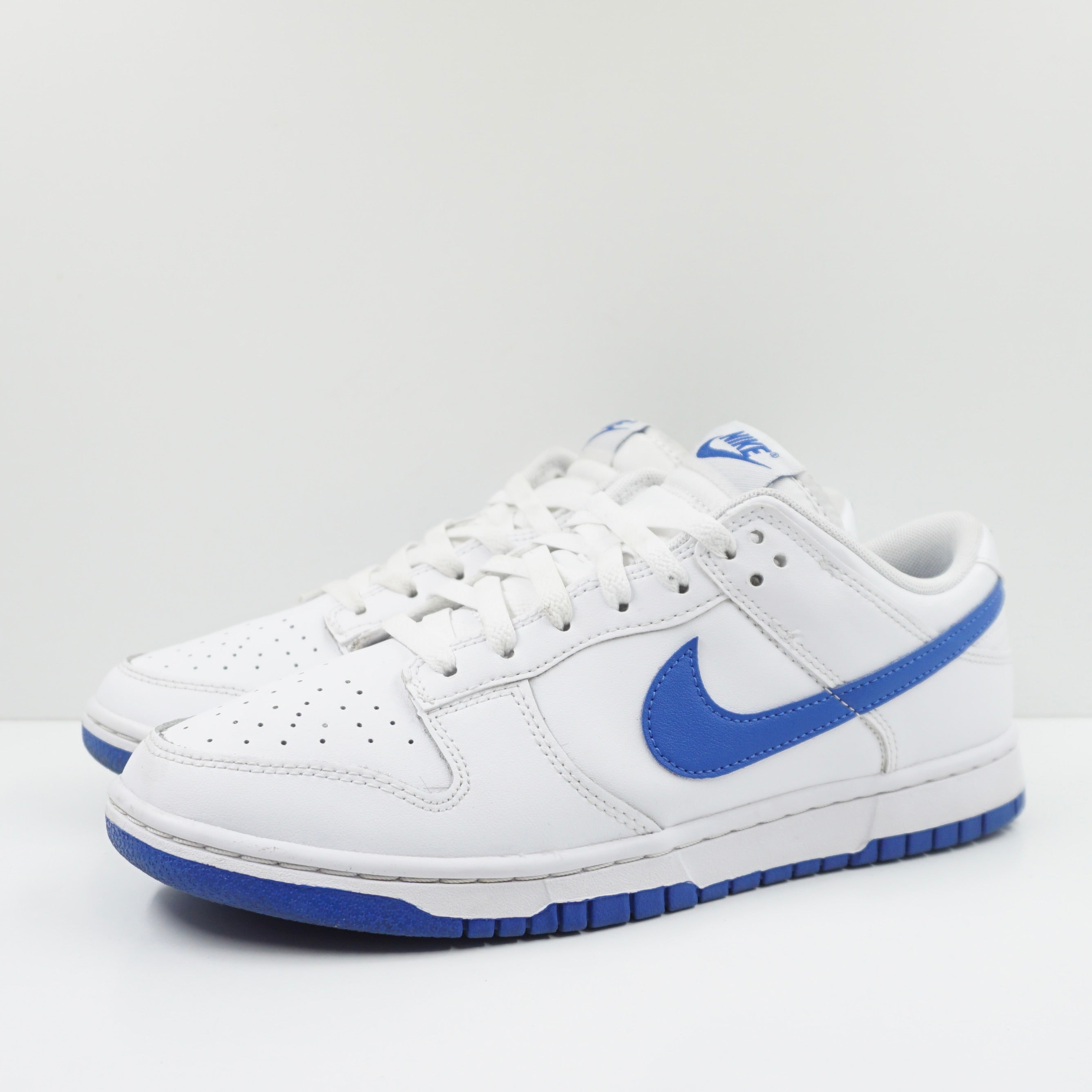 Nike Dunk Low White Nike With Blue Swoosh Nike Dunk Low White Grey