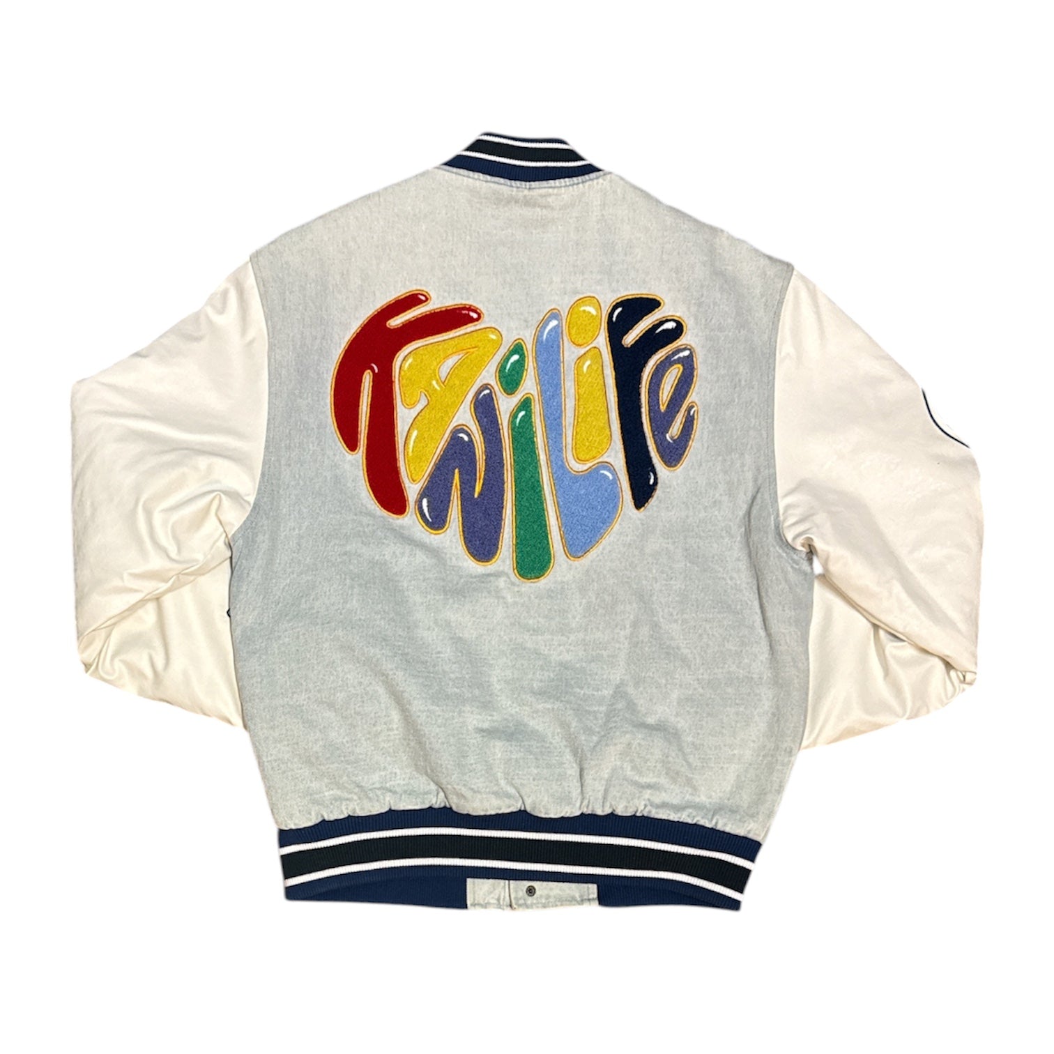 Karl Kani Light Blue Denim Varsity Jacket