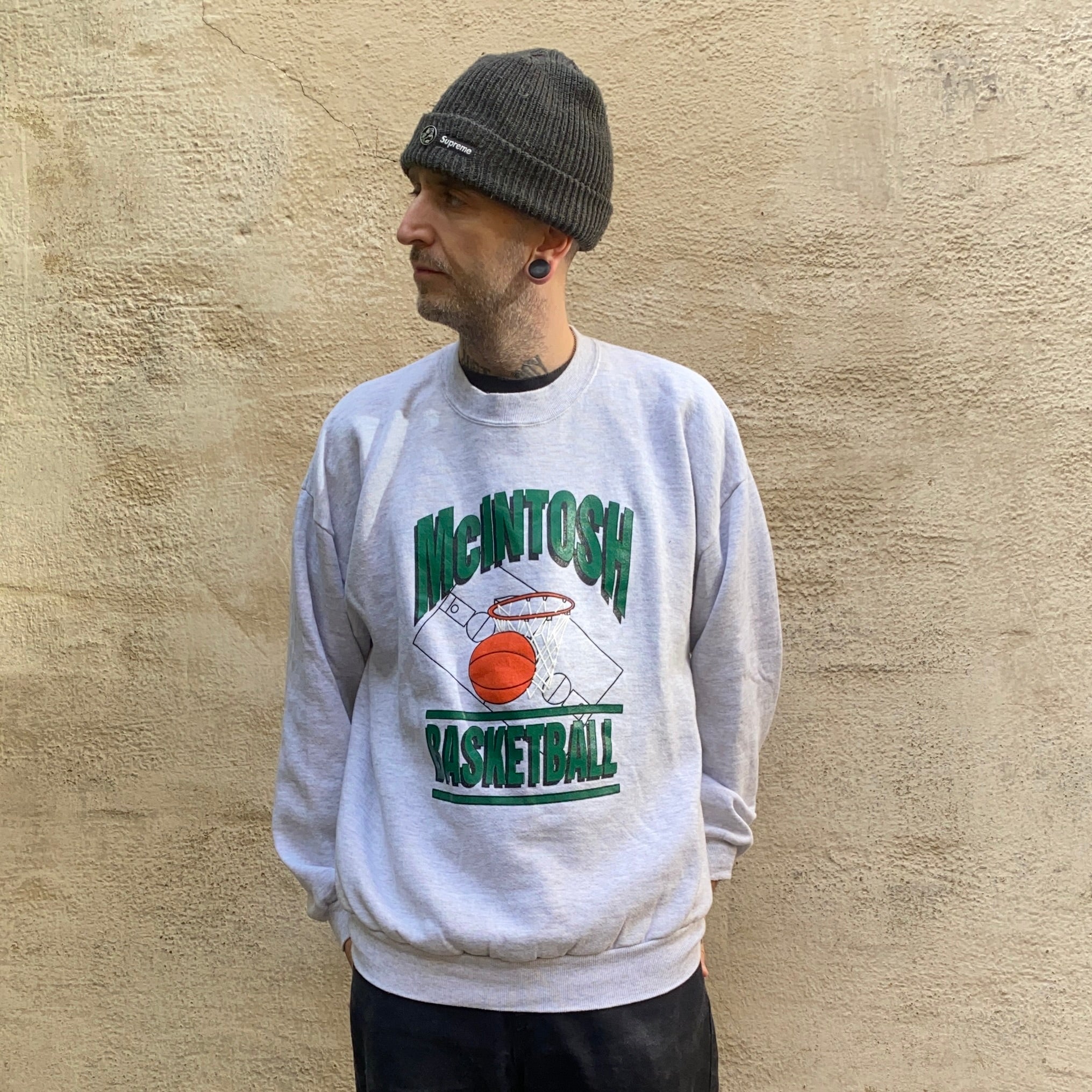 Vintage McIntosh Basketball Grey Sweatshirt