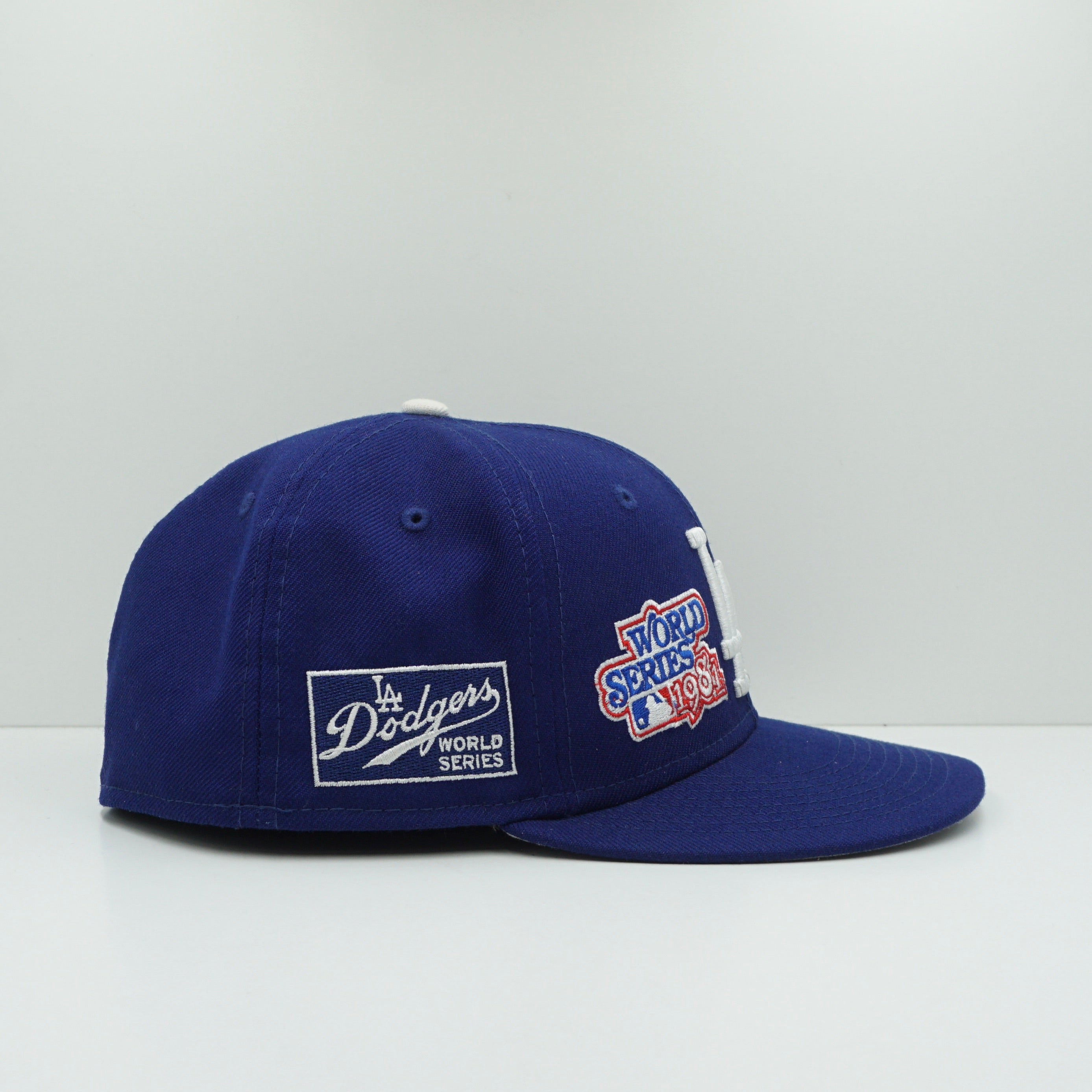 New Era Los Angeles Dodgers All Over World Series Dark Royal Blue Fitted Cap