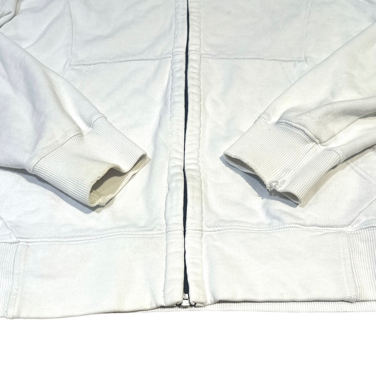 C.P Company Heavy Jersey Goggle White Hoodie
