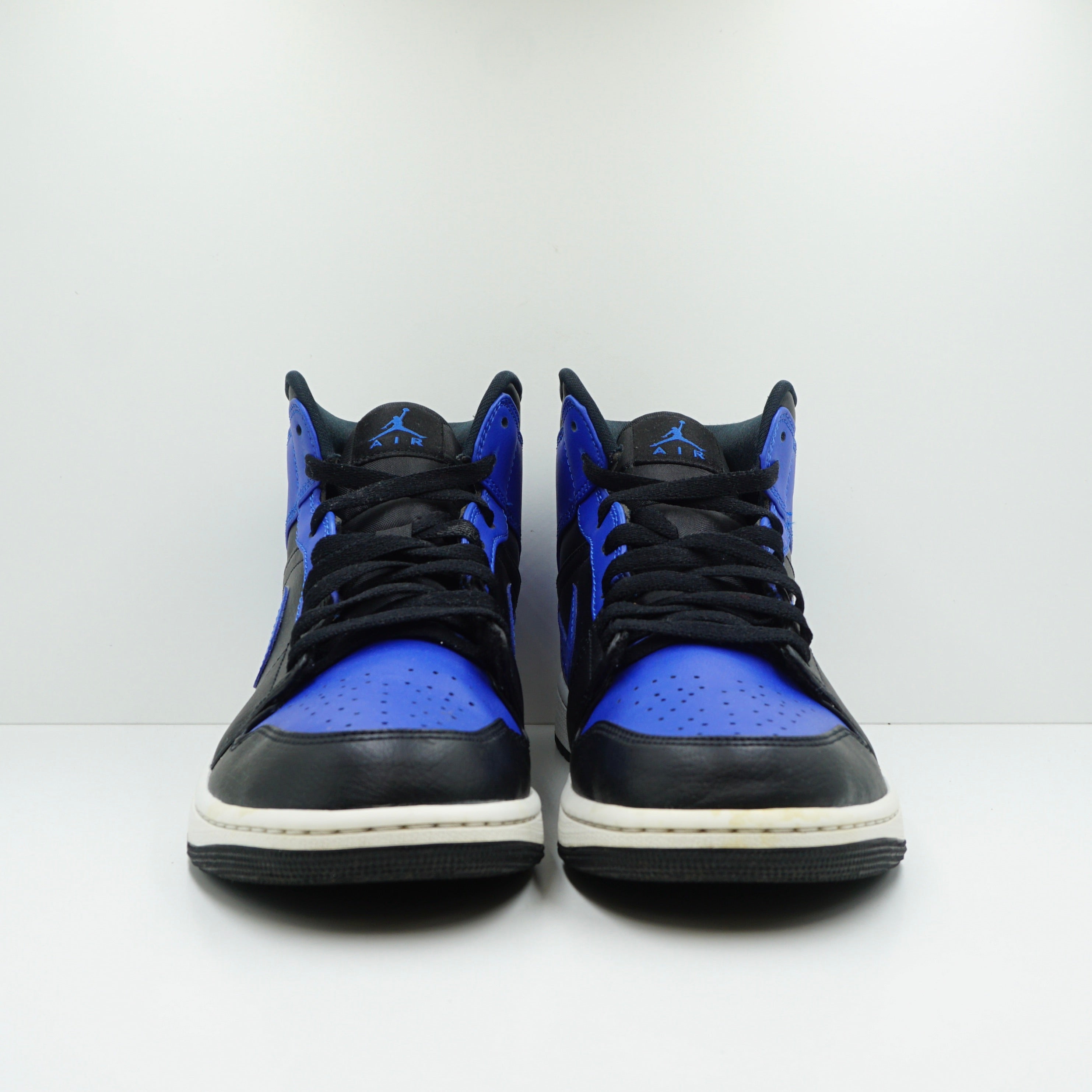 Jordan 1 Mid Hyper Royal Tumbled Leather