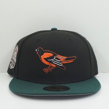 New Era Cooperstown Baltimore Orioles Black Green Fitted Cap