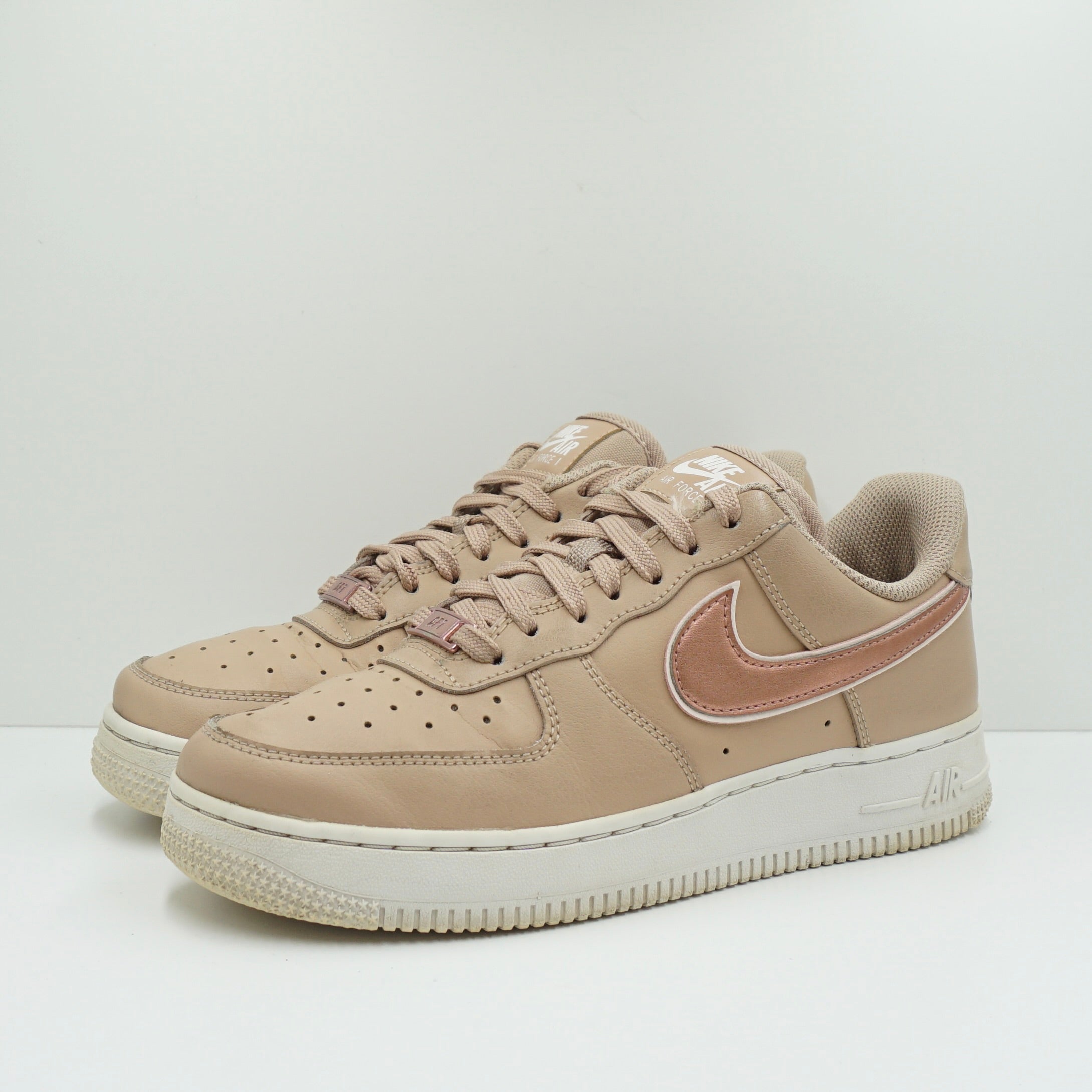 Nike Air Force '07 Tan Metallic Rose Gold (W) - Main Image