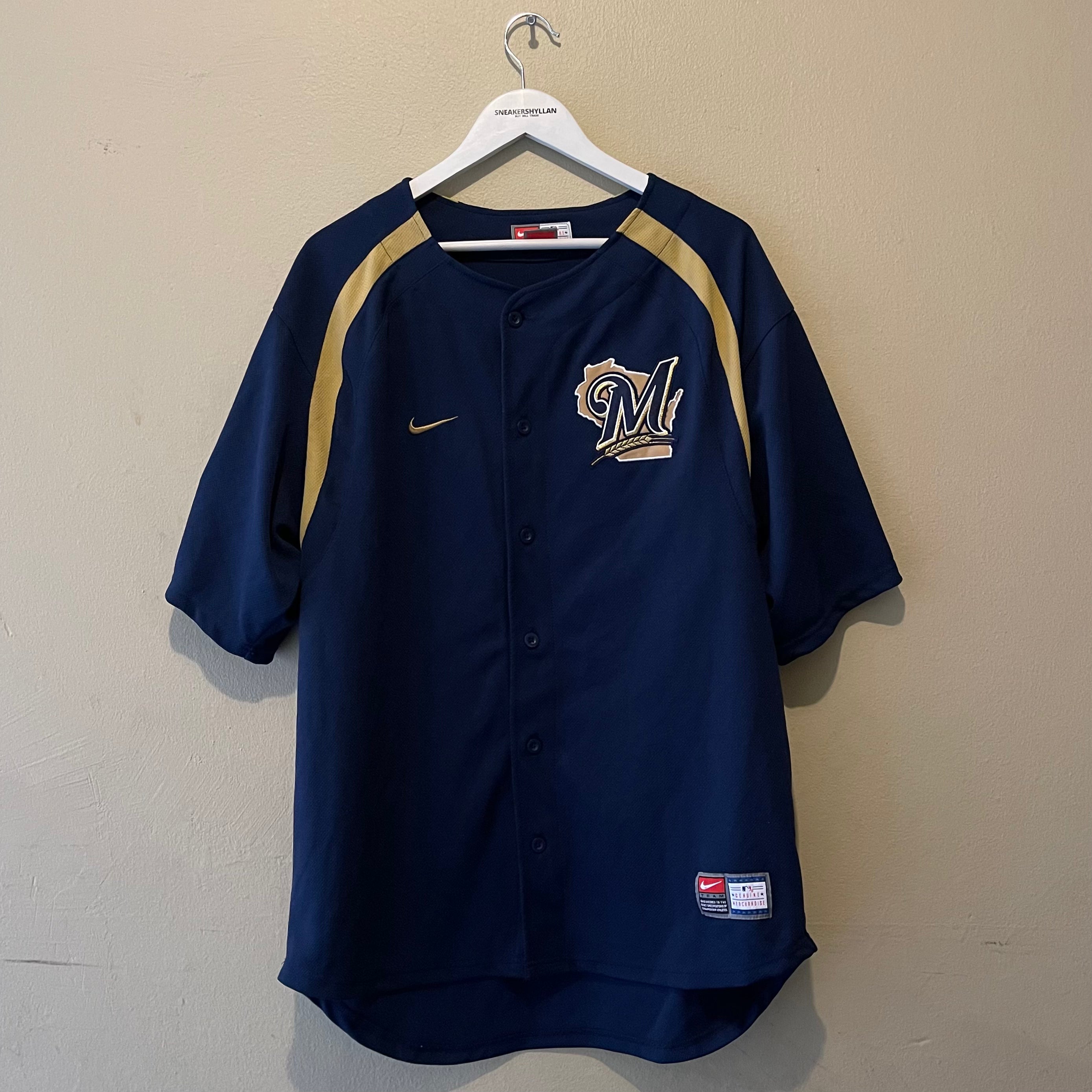 Nike Milwaukee Brewers Navy Baseball Jersey