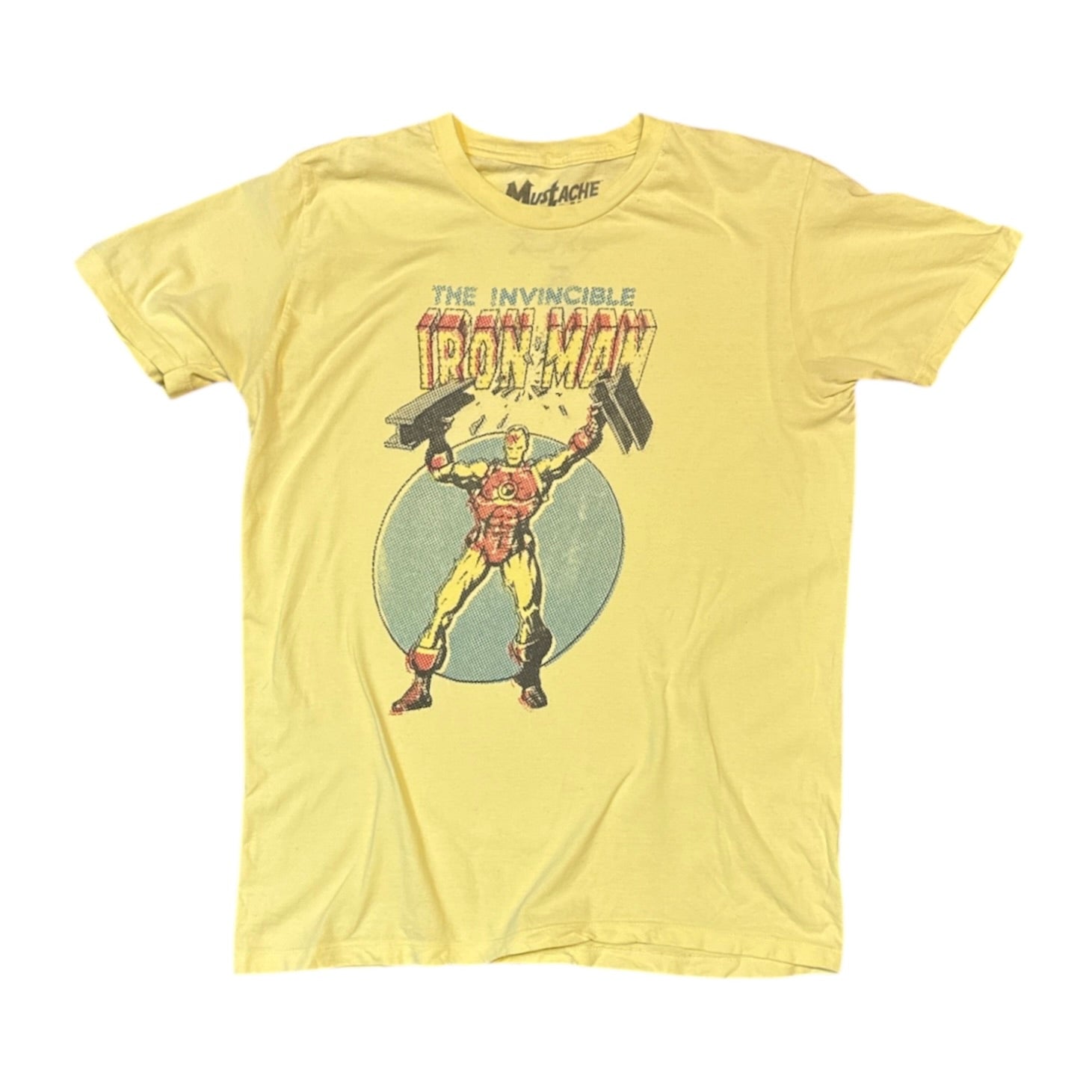 Marvel The Invincible Iron Man Print Yellow Tshirt