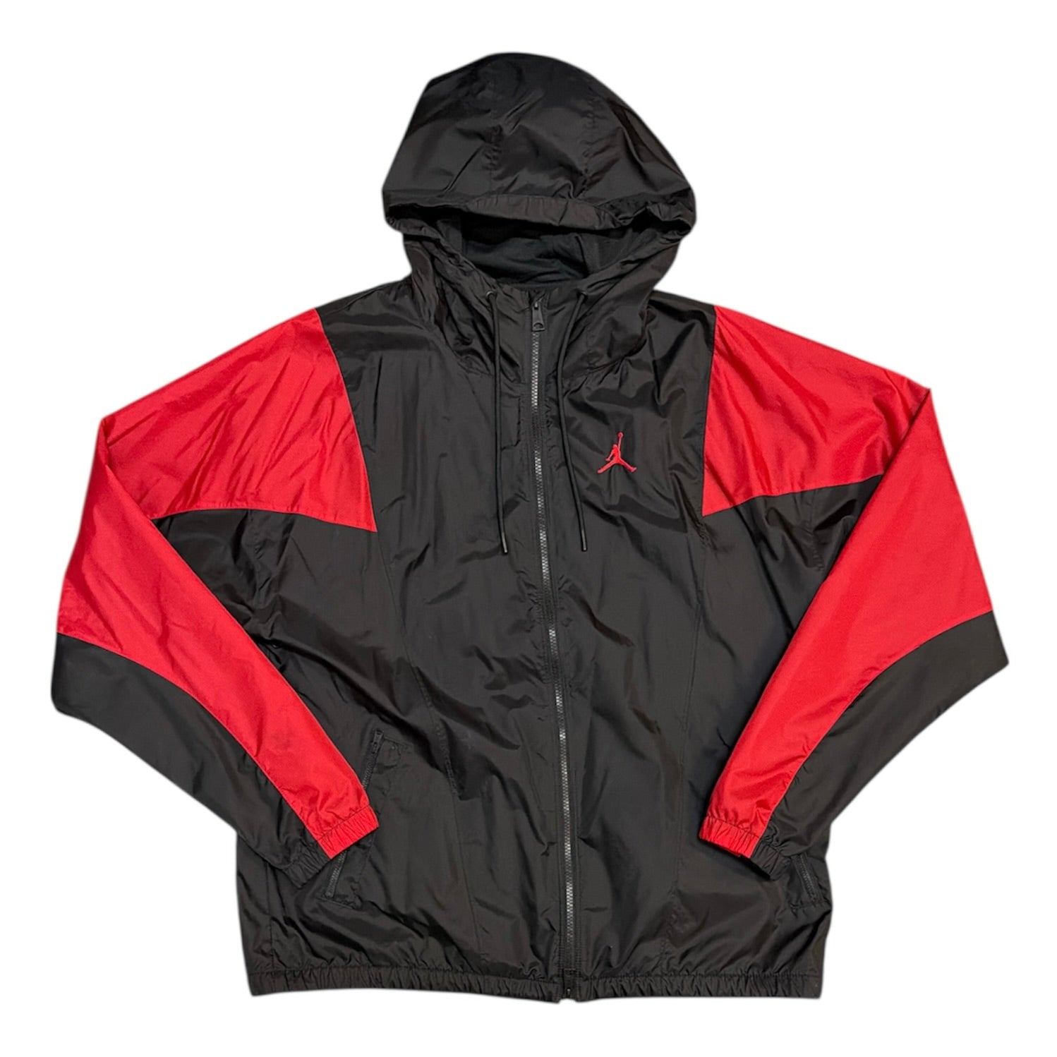 Jordan Essentials Black Gym Red Woven Jacket