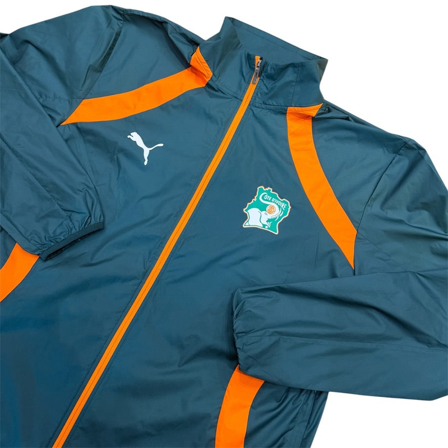 Puma Ivory Coast 2025 Football Prematch Woven Green Jacket