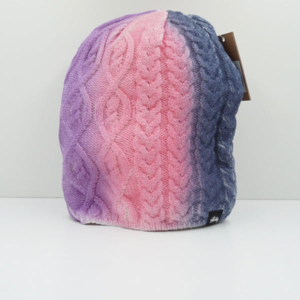 Stussy Spray Multi Knit Pink Purple Beanie