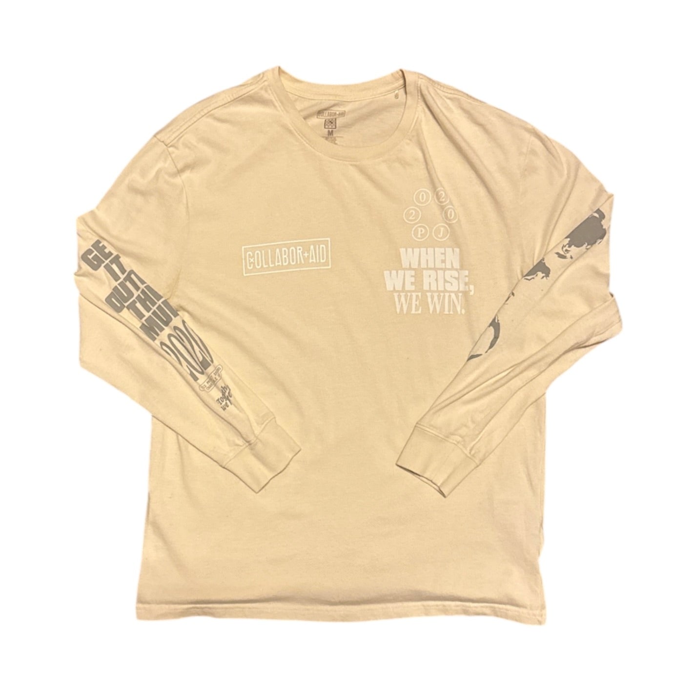 Collarbor+Aid Beige White Long Sleeve