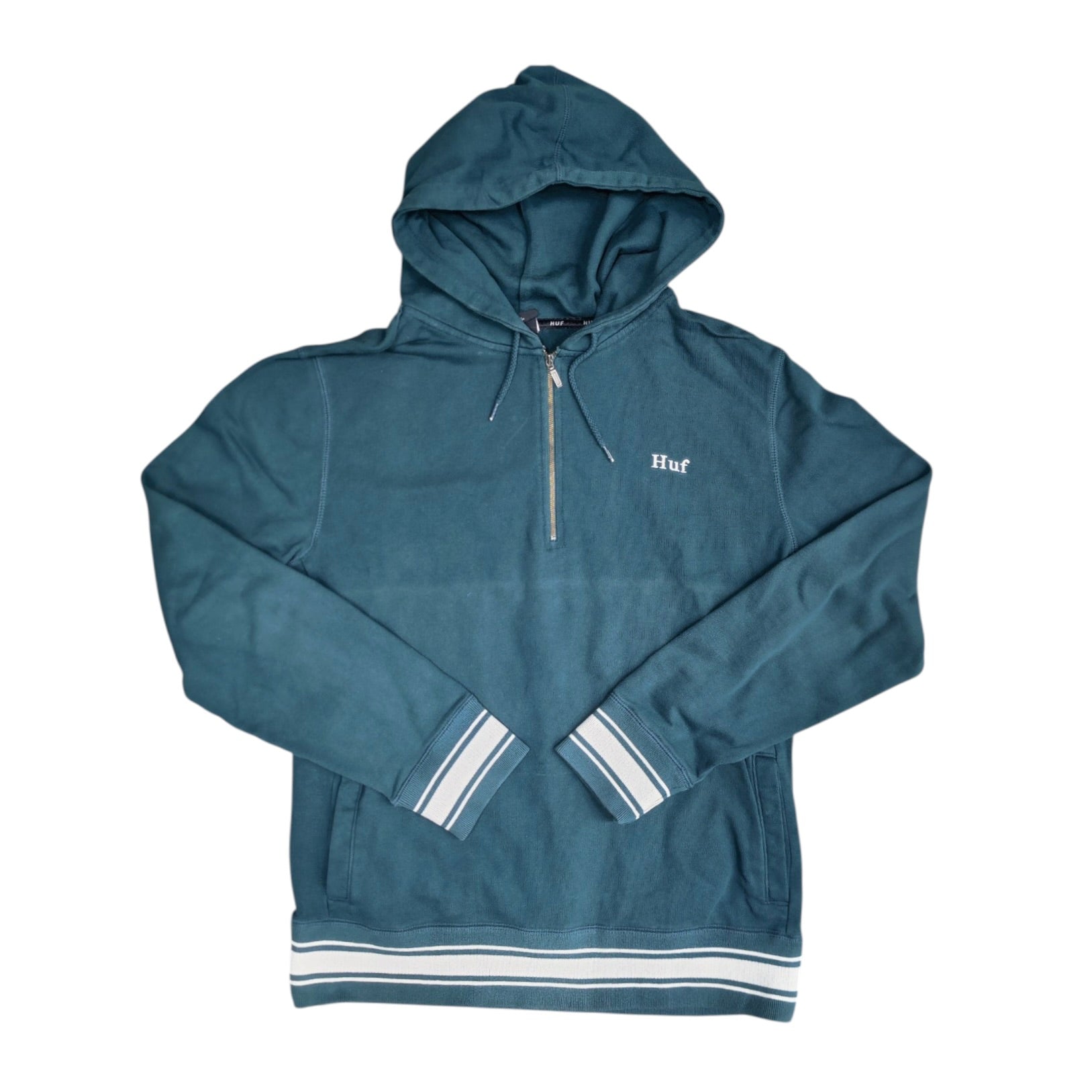HUF Green Half Zip Hoodie
