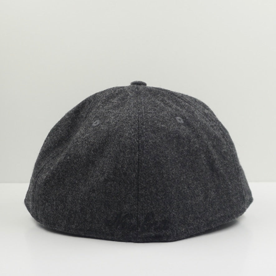 New Era Dark Grey Logo Wool Fitted Cap