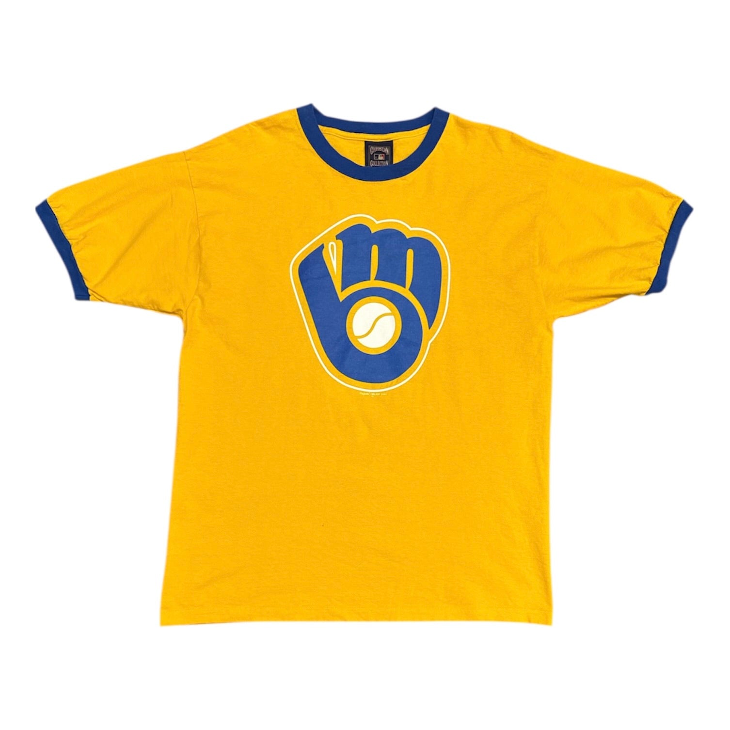 Majestic Cooperstown Collection Milwaukee Brewers Yellow Tshirt