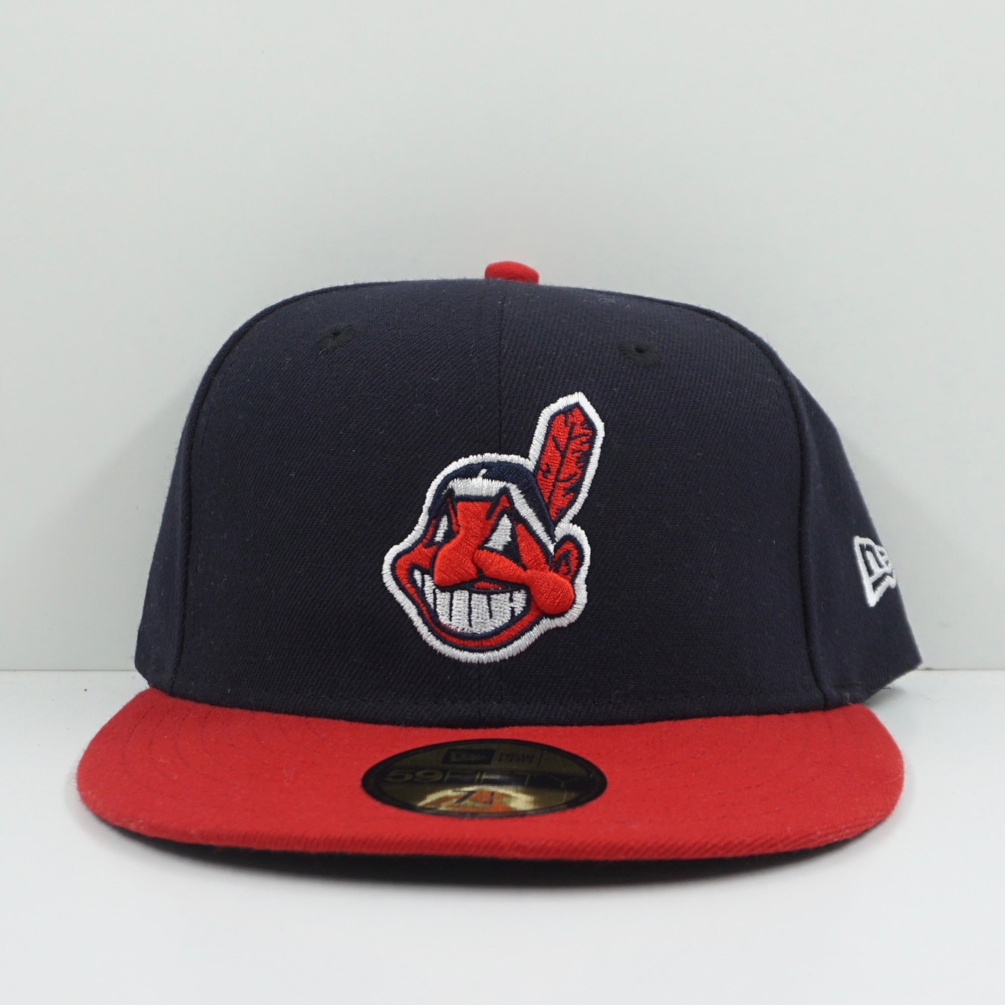 New Era Cleveland Indians Navy Red Fitted Cap