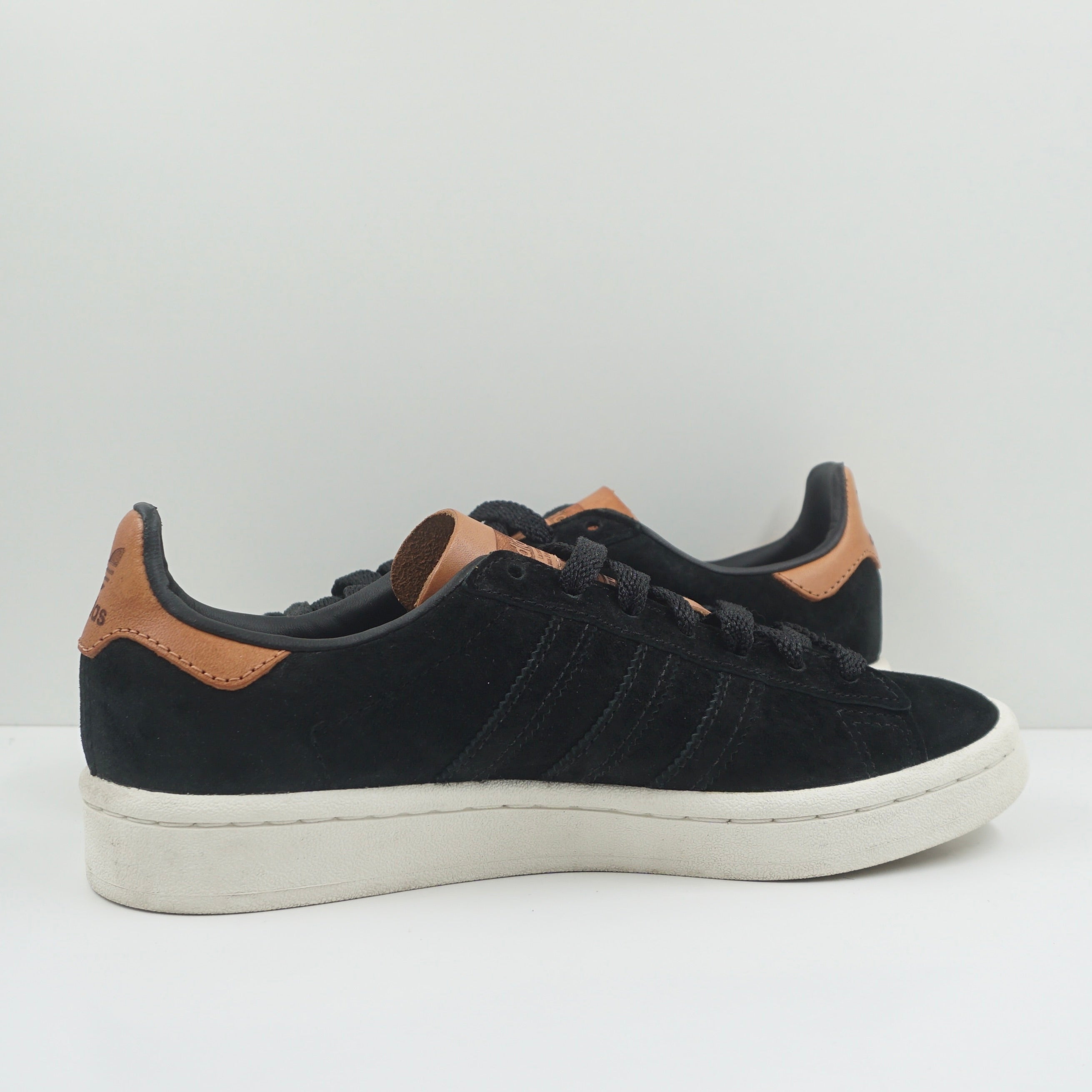 Adidas Campus Black Suede Brown Leather