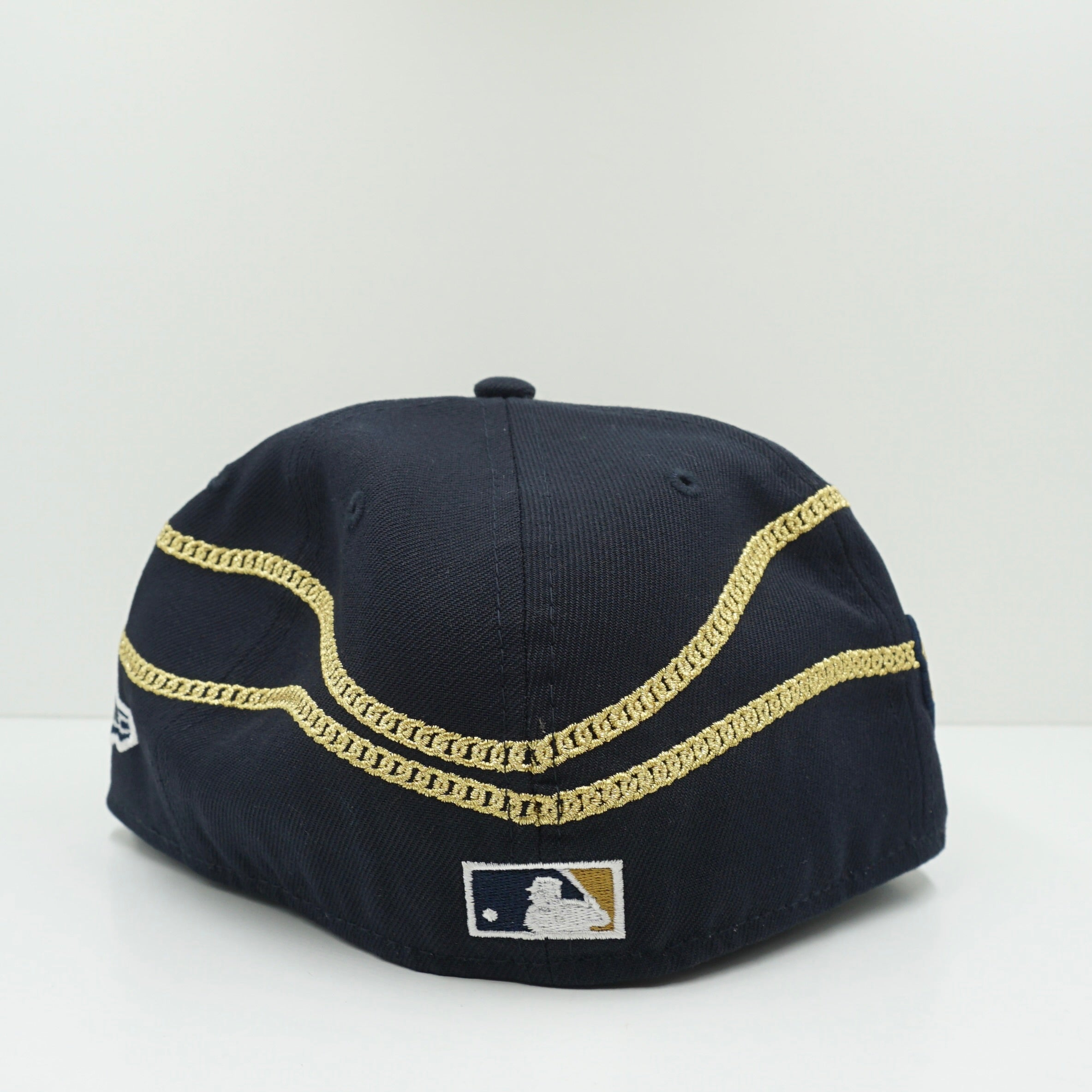 New Era Cooperstown New York Yankees Gold Chain Navy Fitted Cap
