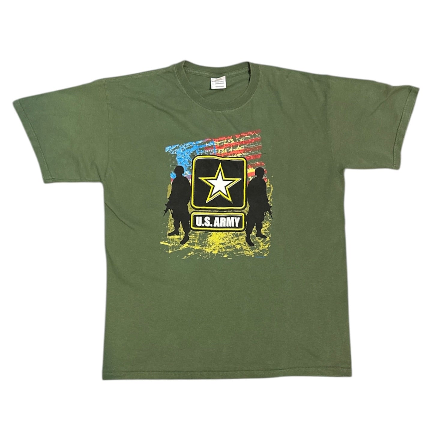 Gildan US Army Multi Green Olive Tshirt