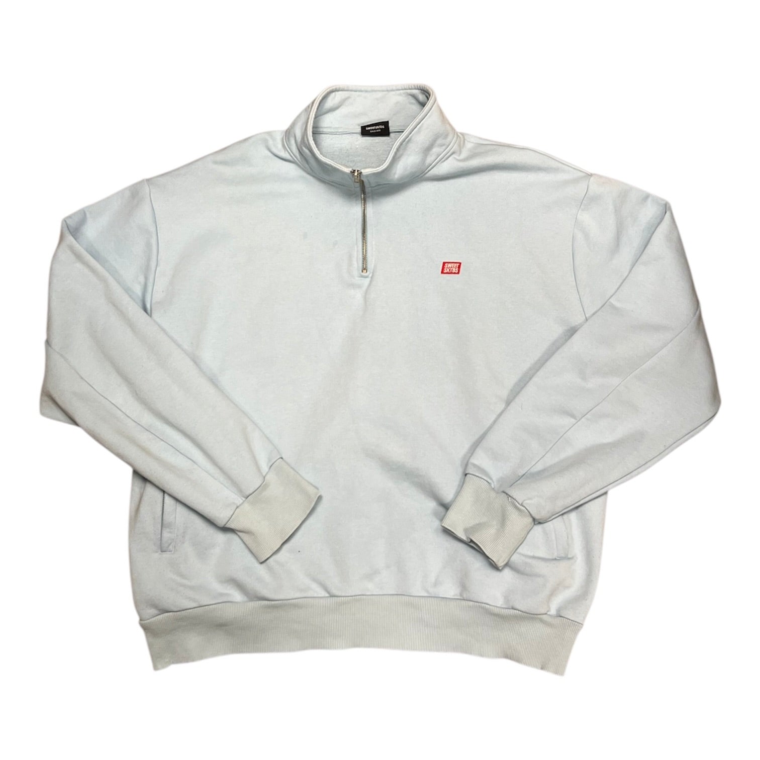 Sweet Sktbs Blue Half Zip Sweatshirt