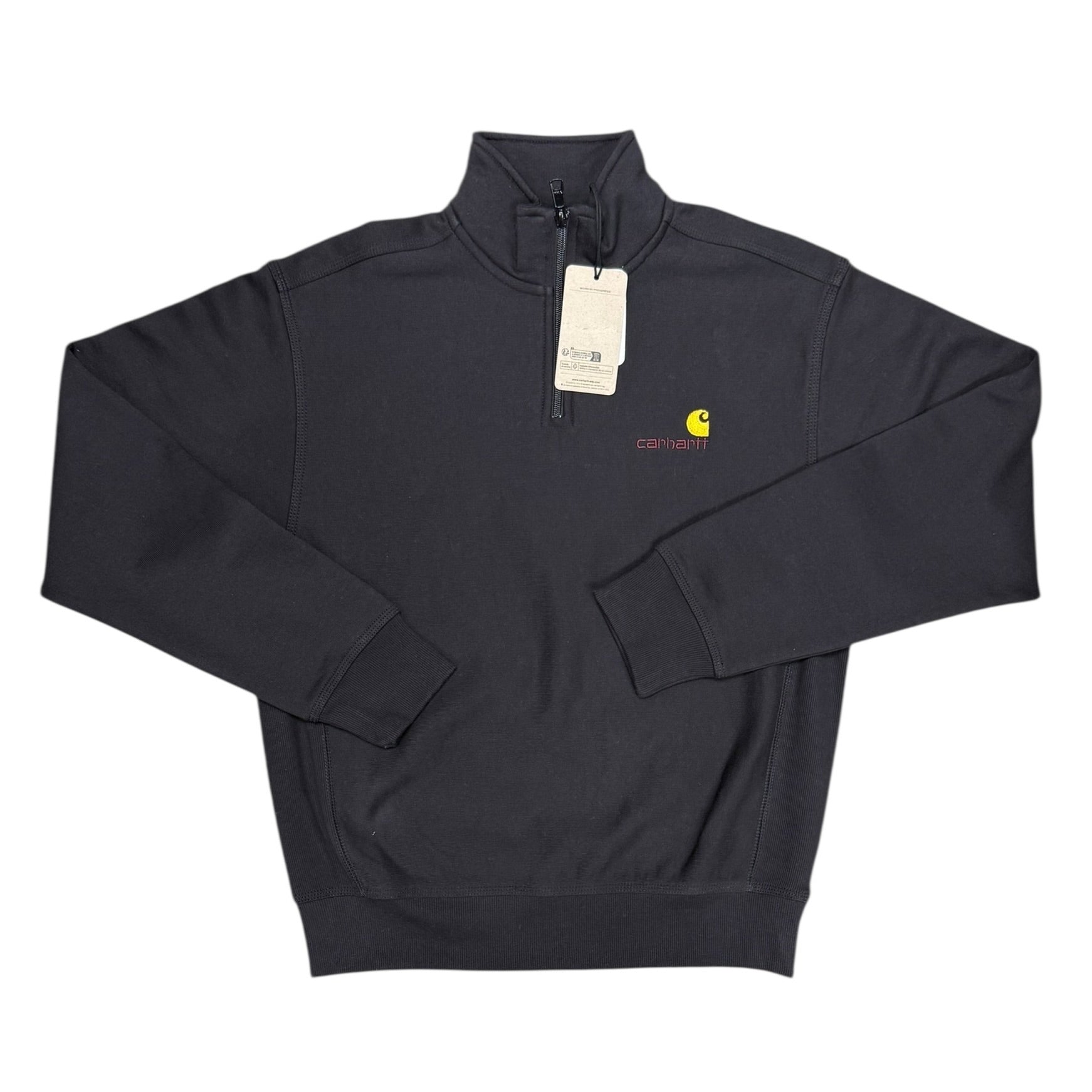 Carhartt American Script Black Half Zip Sweatshirt