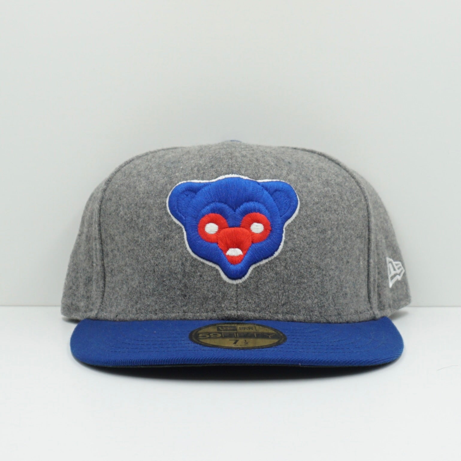 New Era Cooperstown Chicago Cubs Grey Blue Fitted Cap Sample