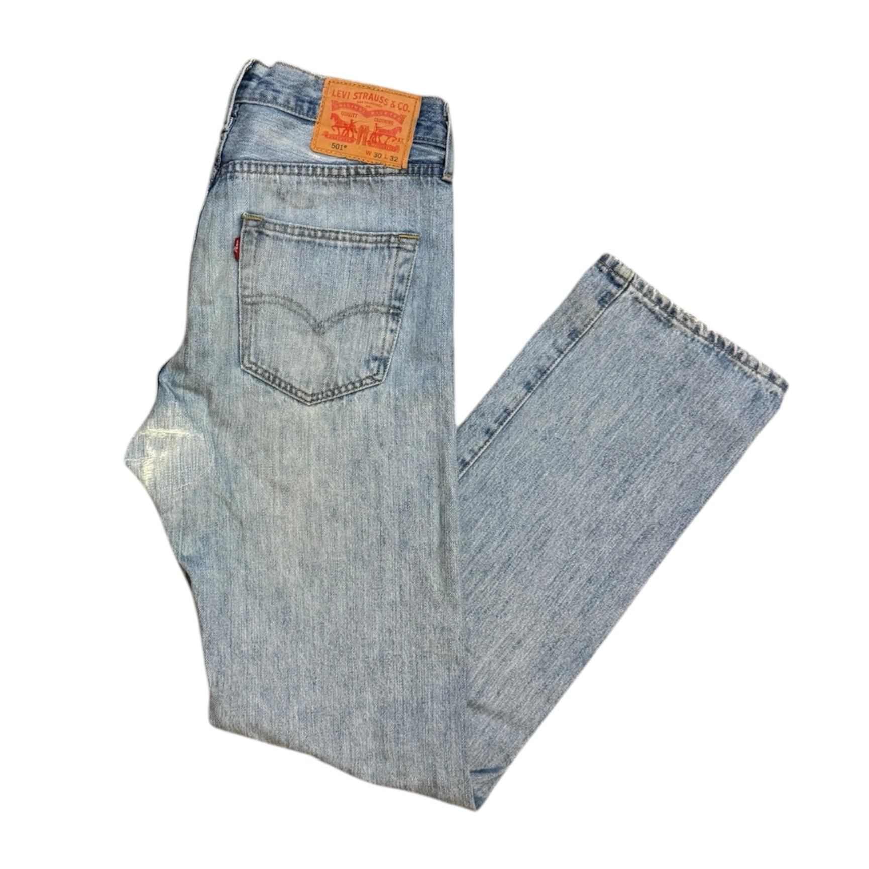 Levis 501 Light Blue Washed Jeans