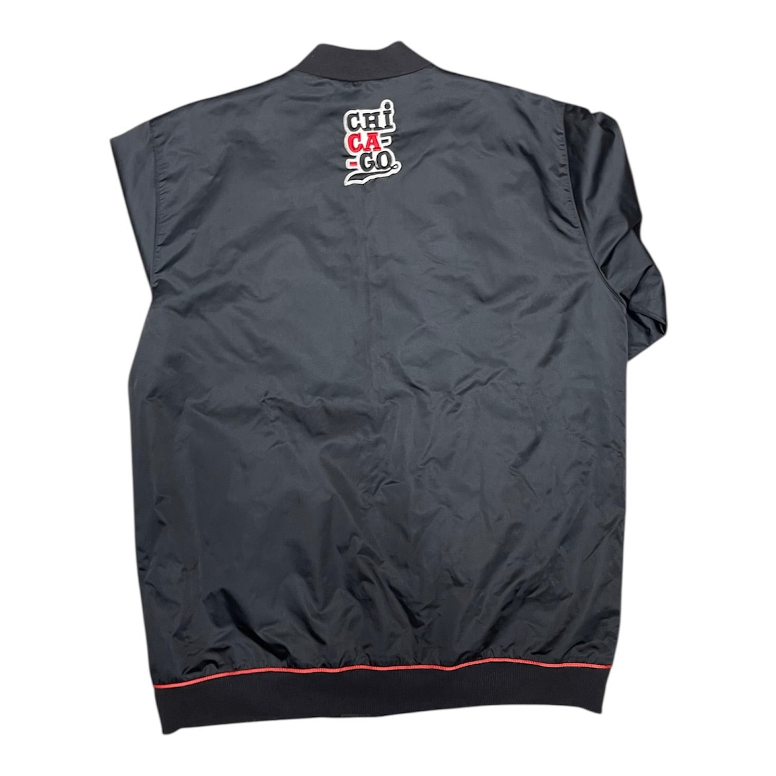 Adidas NBA Chicago Bulls Black Satin Jacket