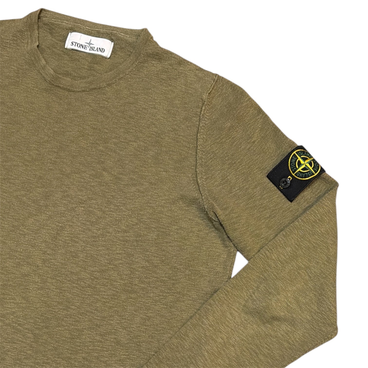 Stone Island Khaki Green Knitted Sweatshirt