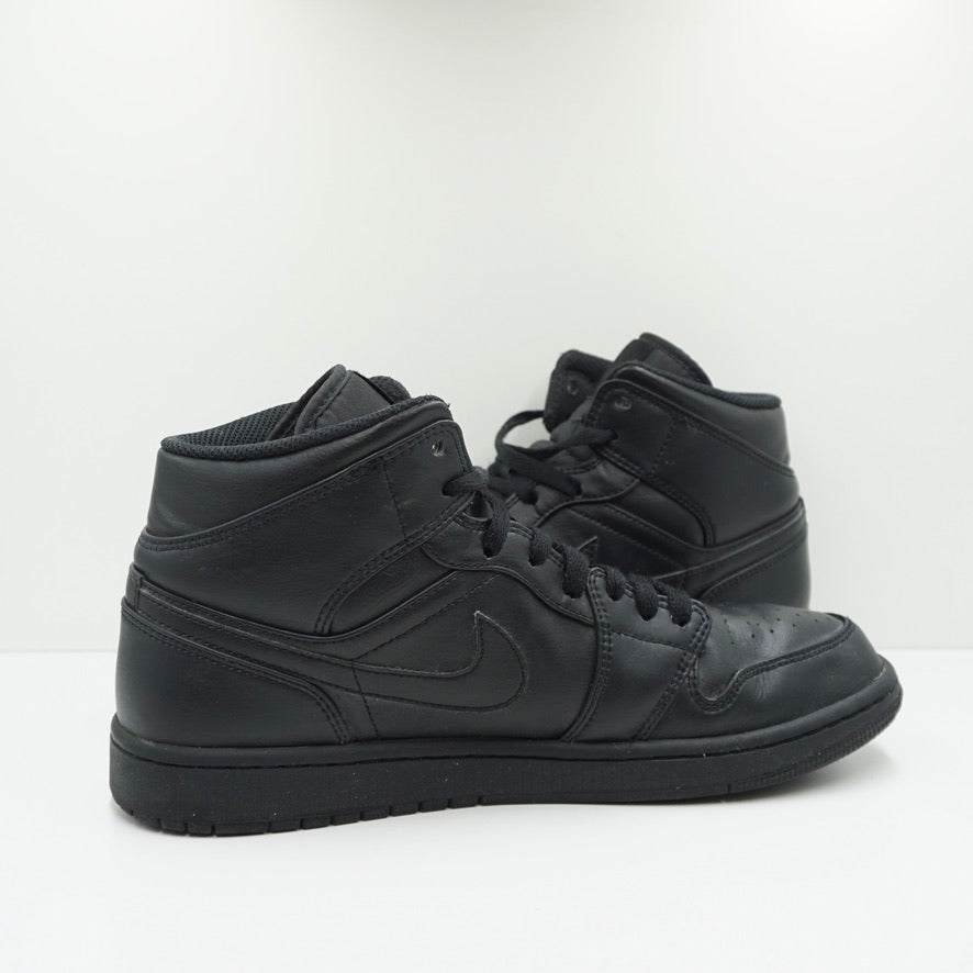 Jordan 1 Mid Triple Black