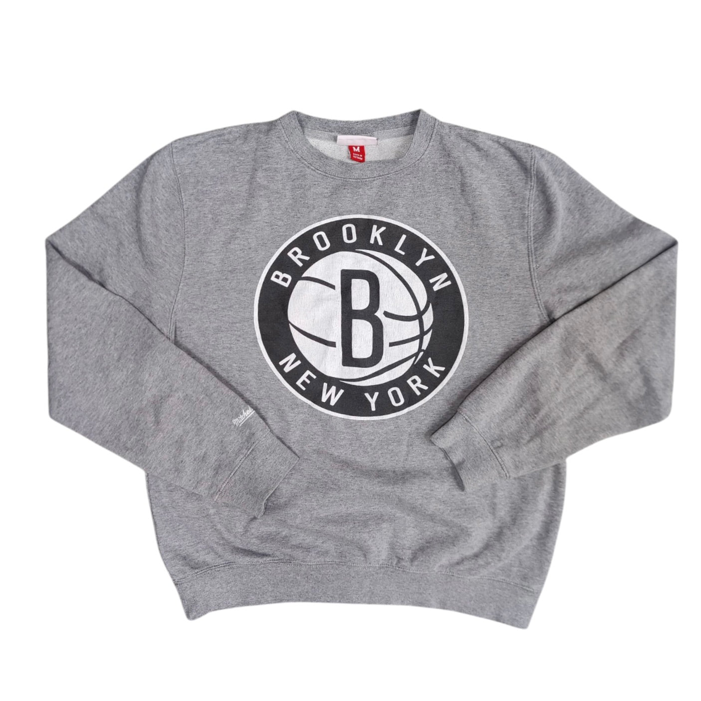 Mitchell & Ness Brooklyn Nets Basketball Grey Sweatshirt