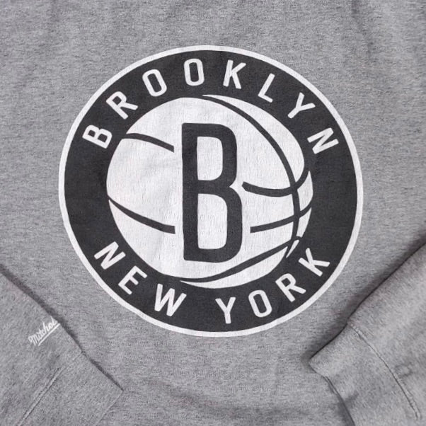 Mitchell & Ness Brooklyn Nets Basketball Grey Sweatshirt