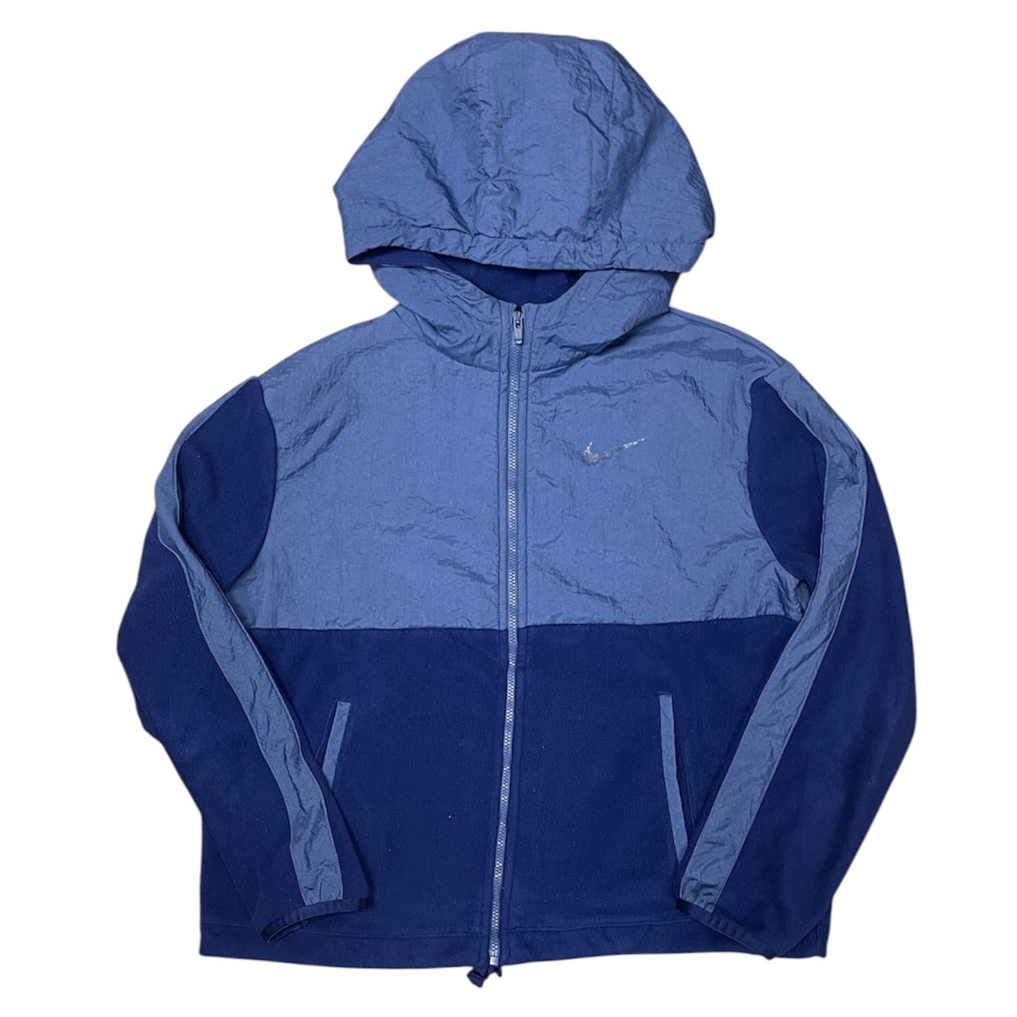Nike Navy Therma Ful Zip Fleece Hoodie (Youth)