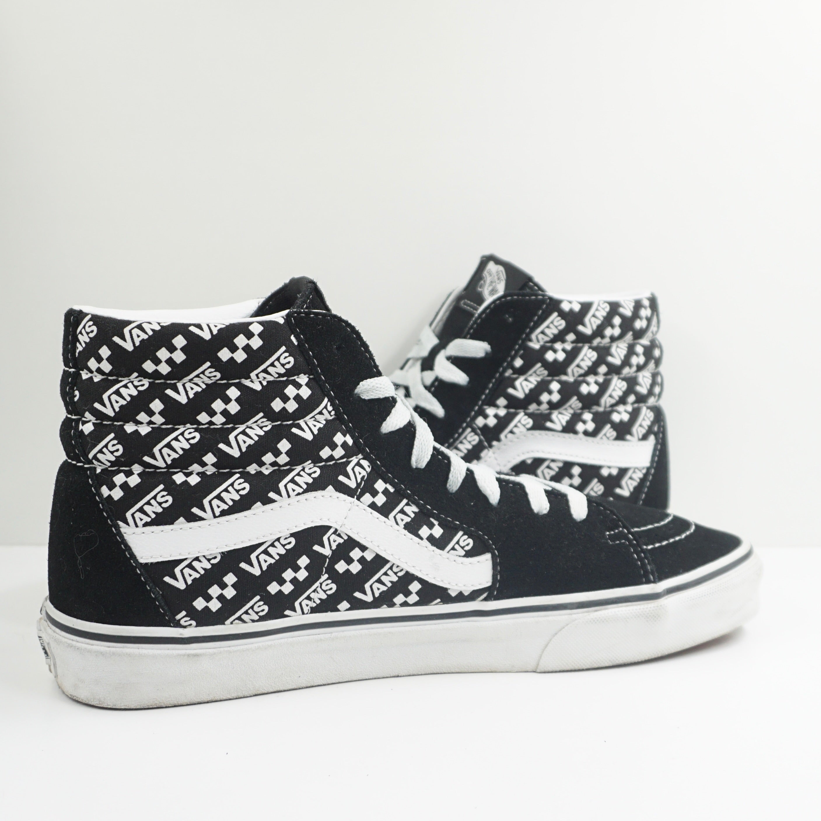 Vans Sk8 Hi Logo Repeat Black White