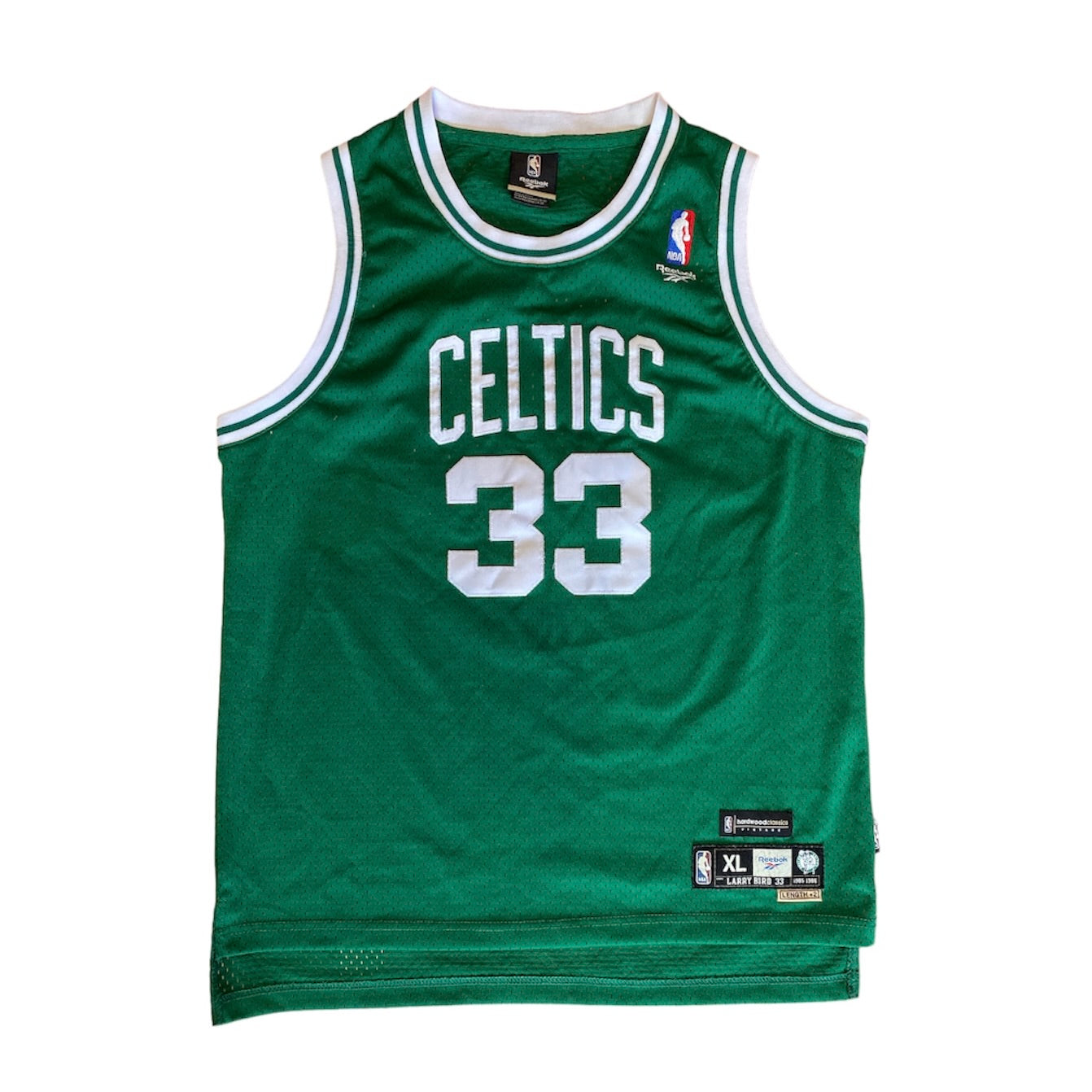 Reebok Boston Celtics Hardwood Classics Larry Bird Basketball Jersey Youth